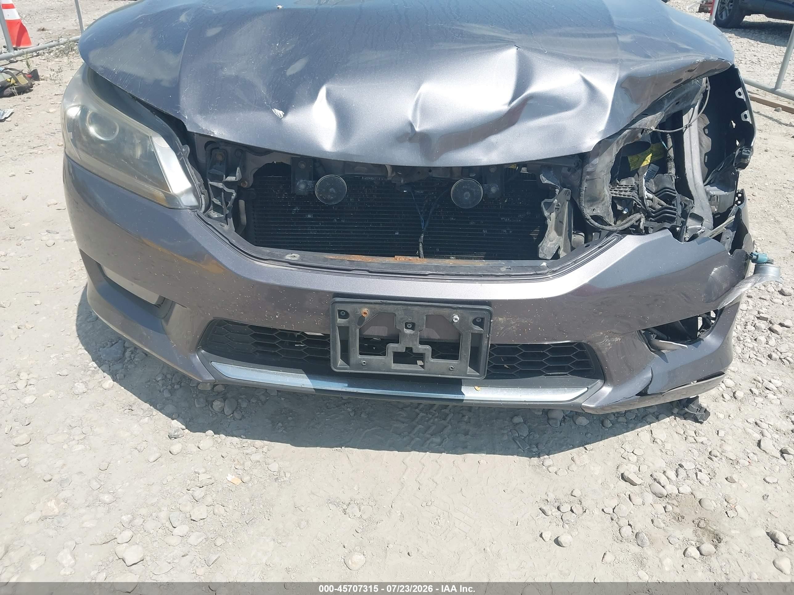 2015 Honda Accord Ex-l Gray vin: 1HGCR2F85FA053356