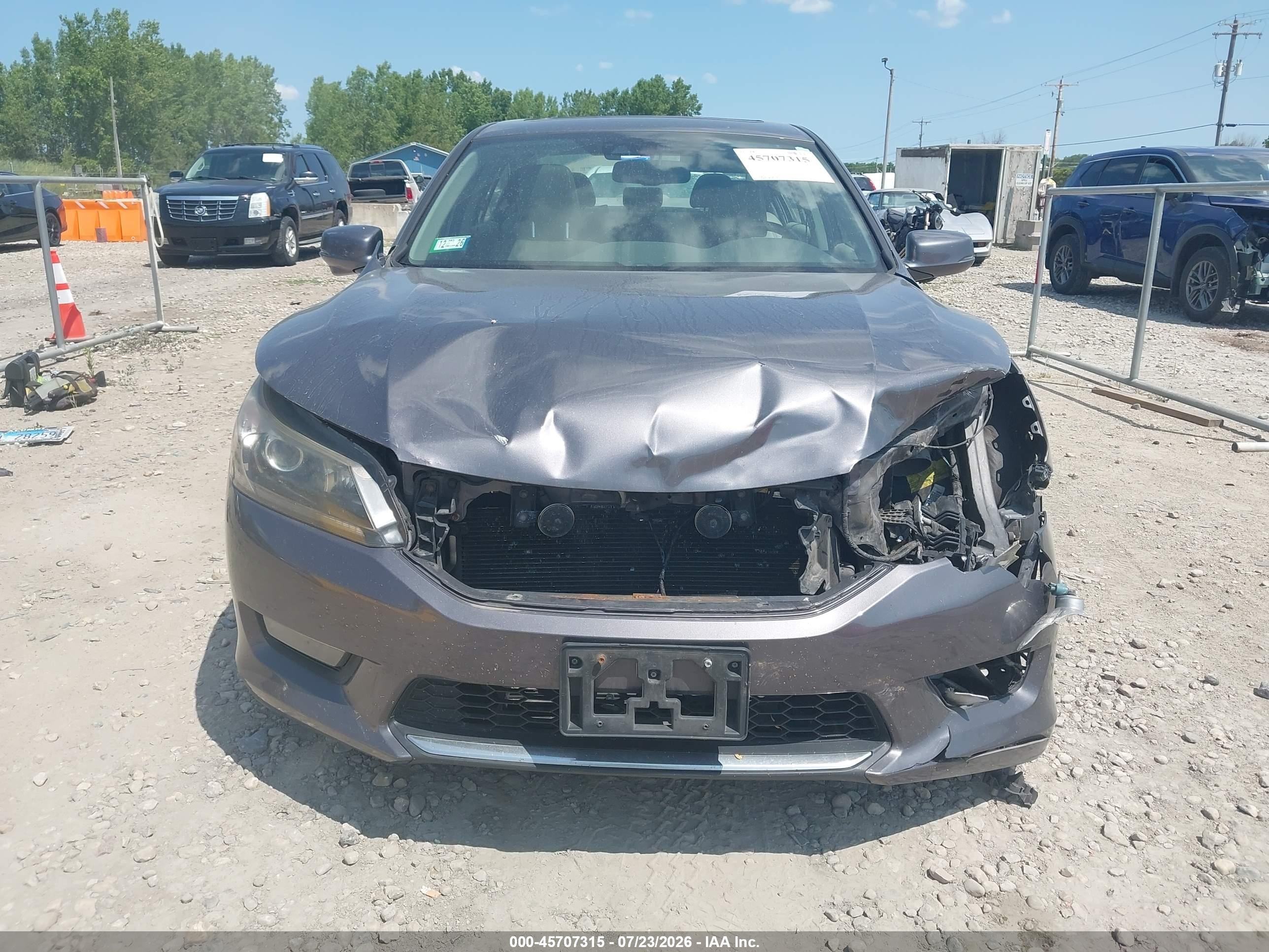 2015 Honda Accord Ex-l Gray vin: 1HGCR2F85FA053356