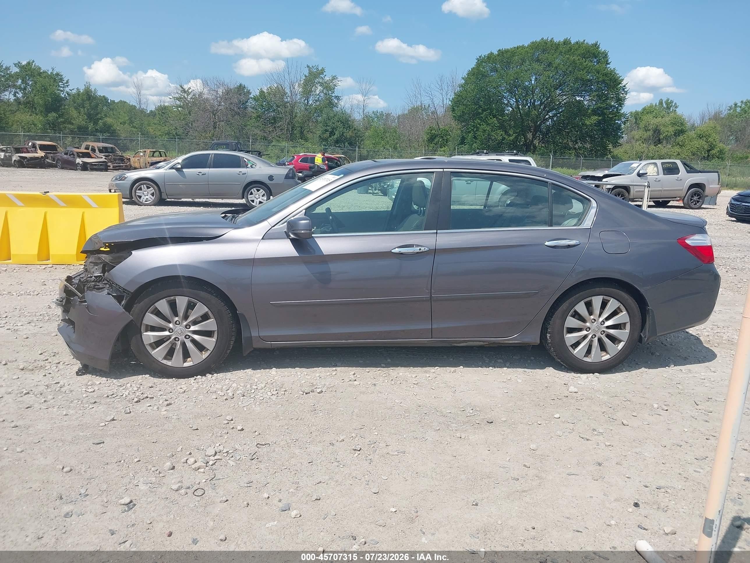 2015 Honda Accord Ex-l Gray vin: 1HGCR2F85FA053356