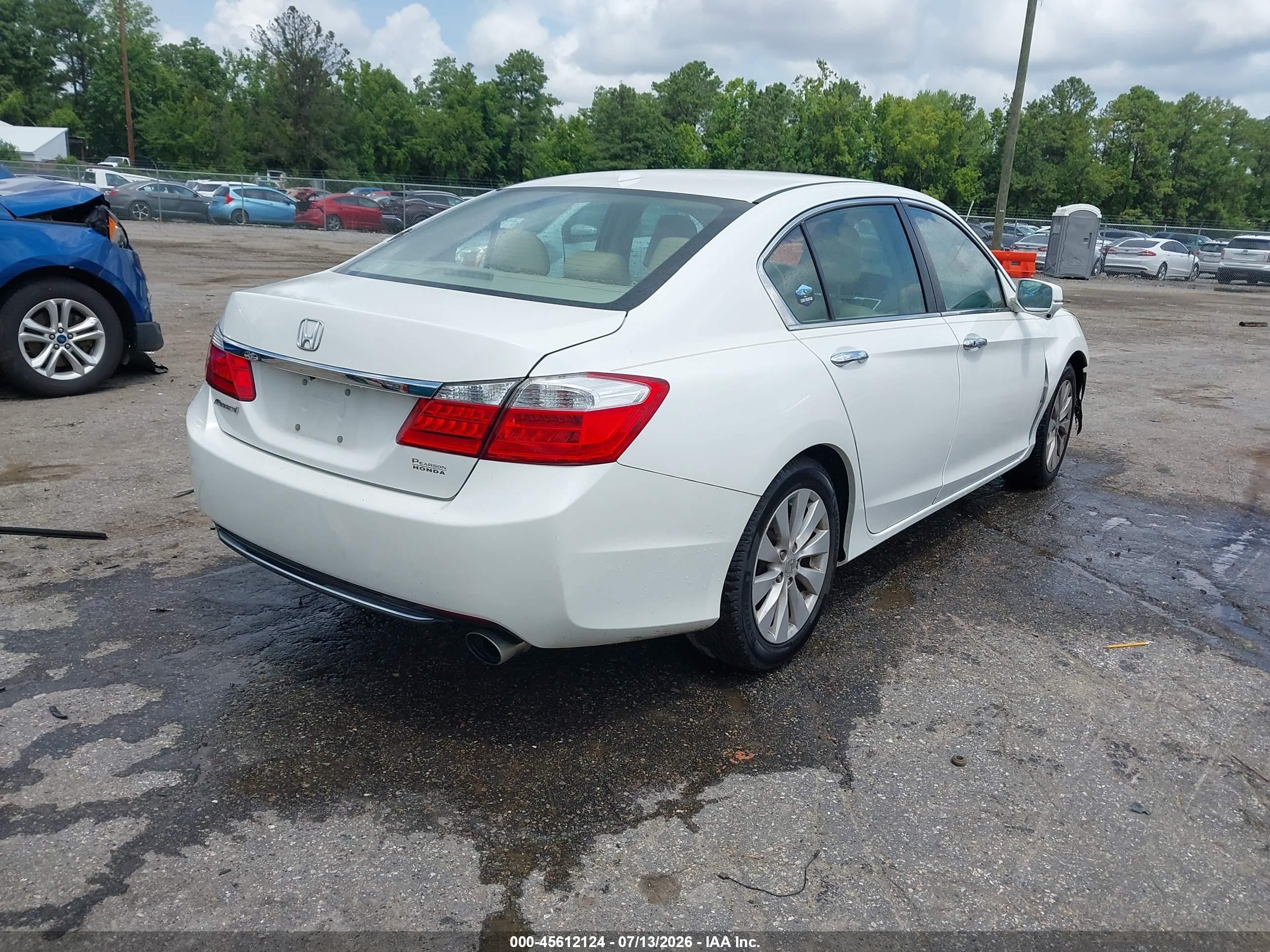 2015 Honda Accord Ex-l White vin: 1HGCR2F85FA060677