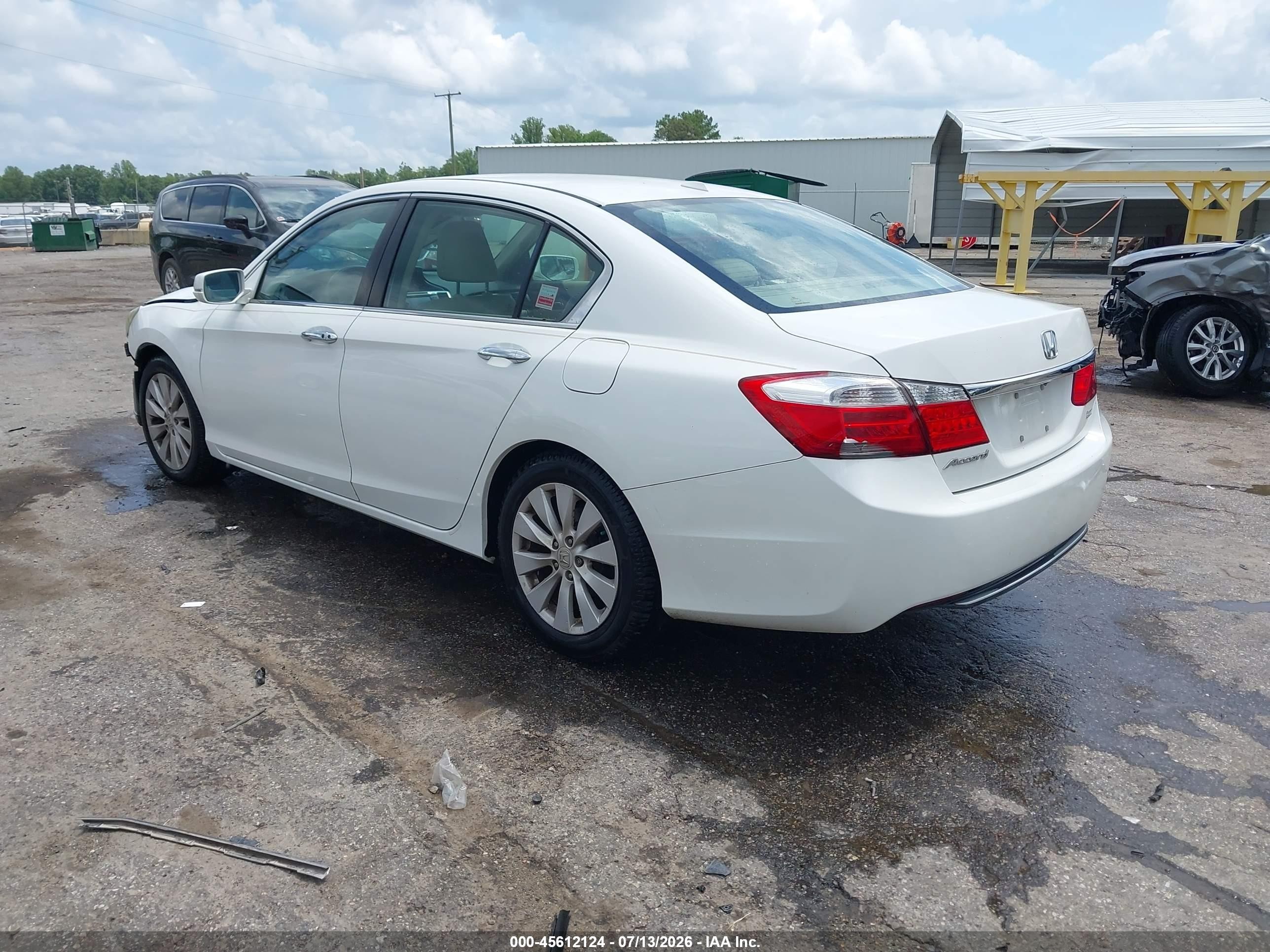 2015 Honda Accord Ex-l White vin: 1HGCR2F85FA060677