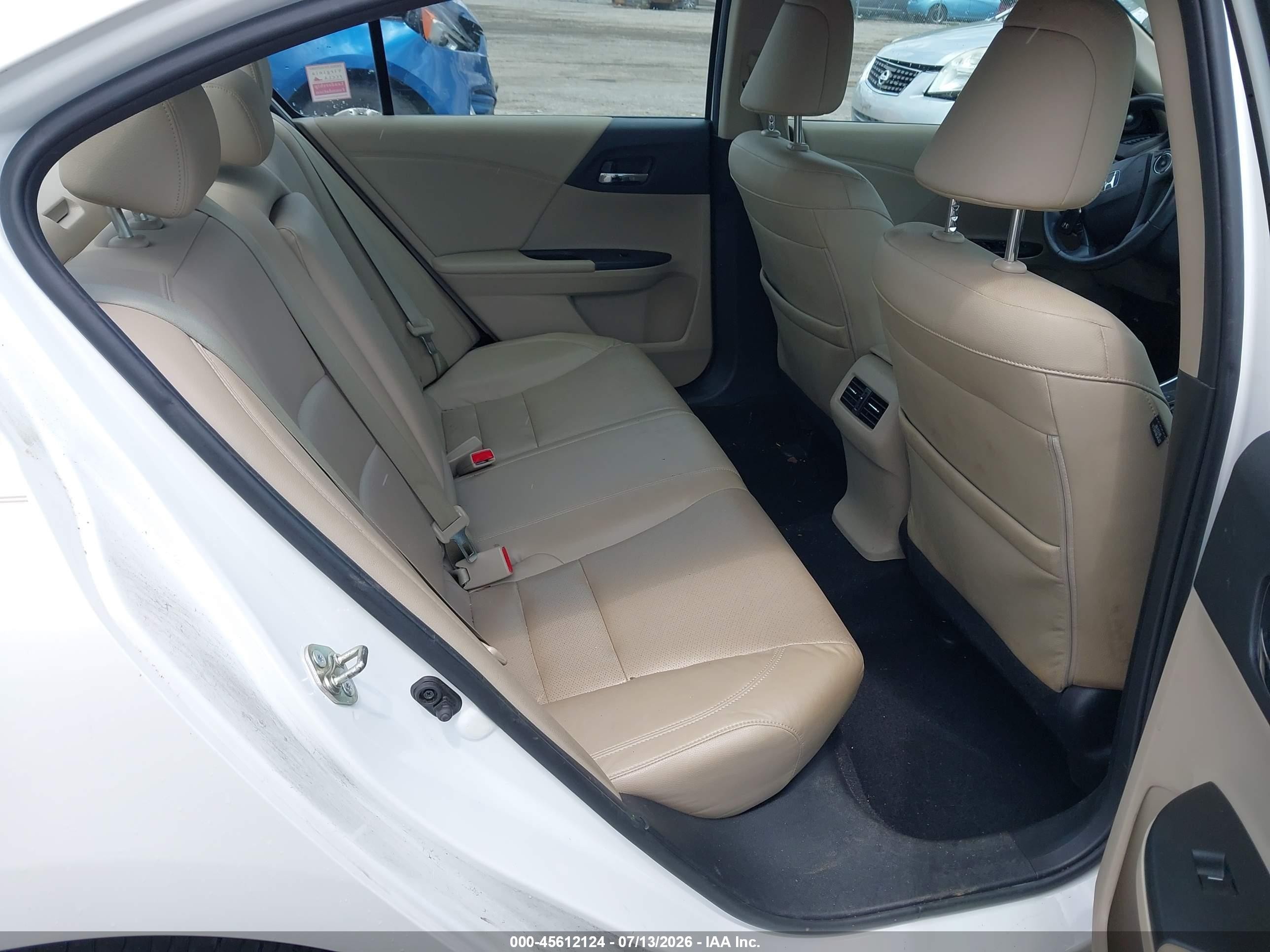 2015 Honda Accord Ex-l White vin: 1HGCR2F85FA060677