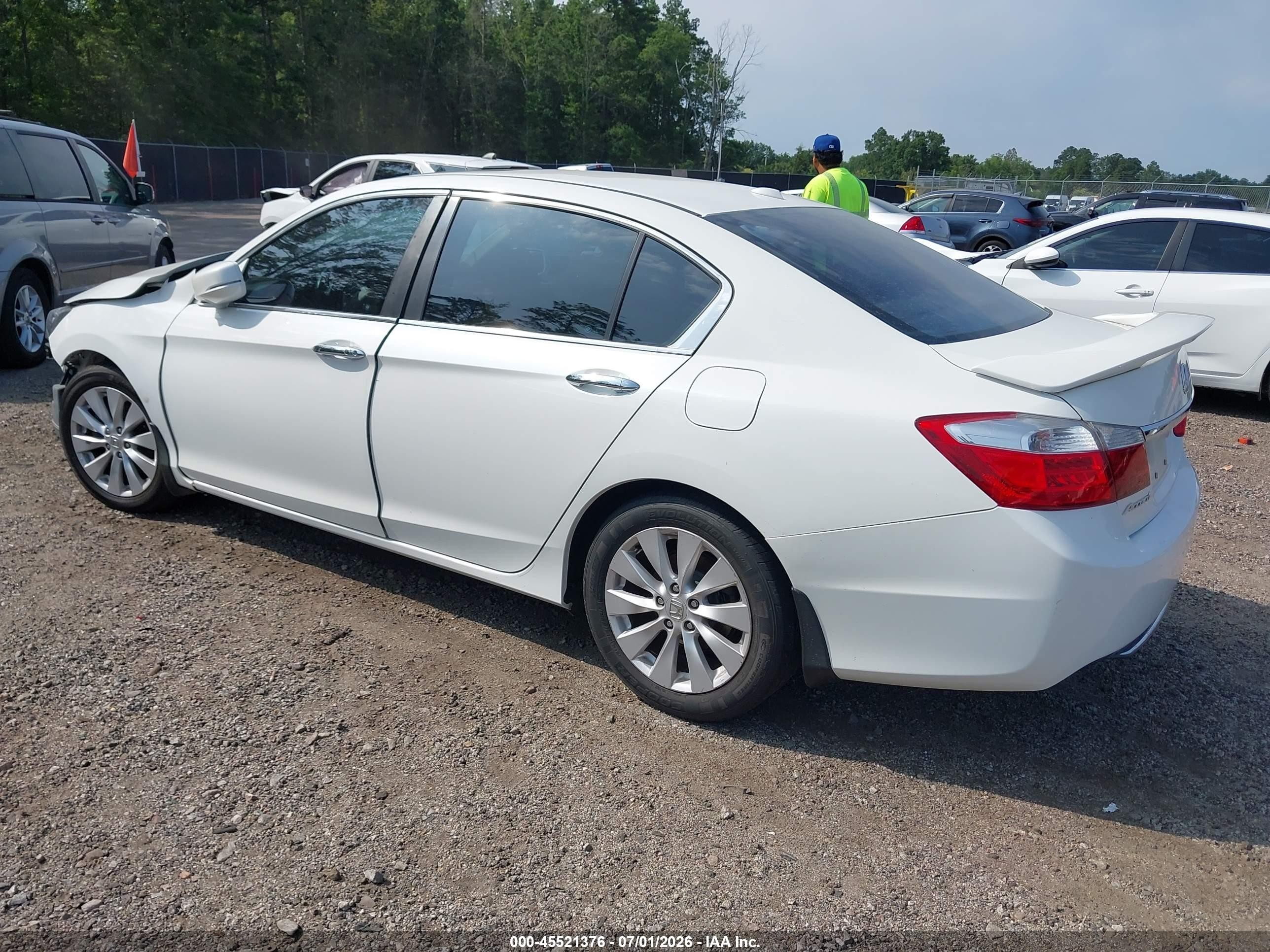 2015 Honda Accord Ex-l White vin: 1HGCR2F85FA062879
