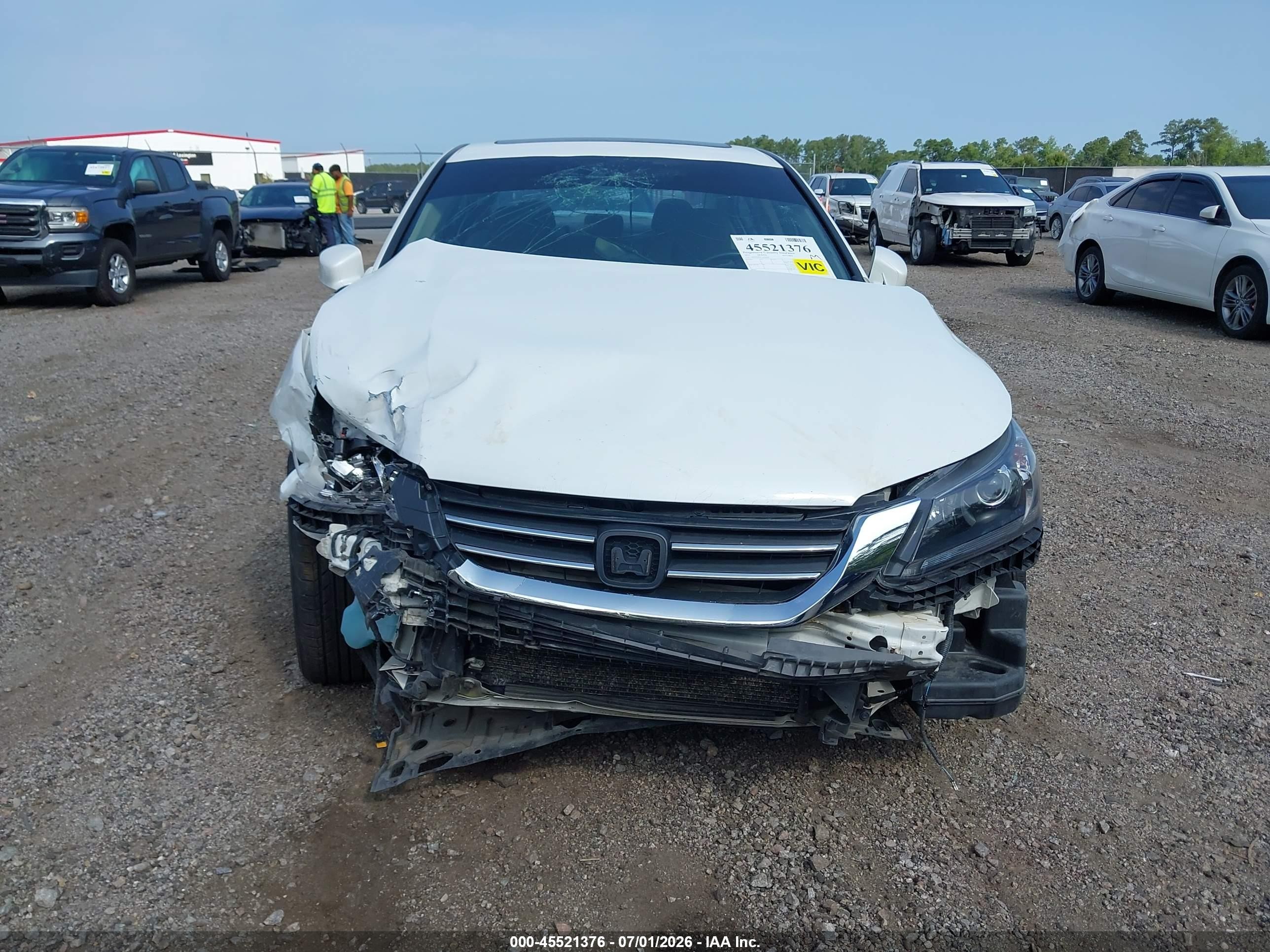 2015 Honda Accord Ex-l White vin: 1HGCR2F85FA062879