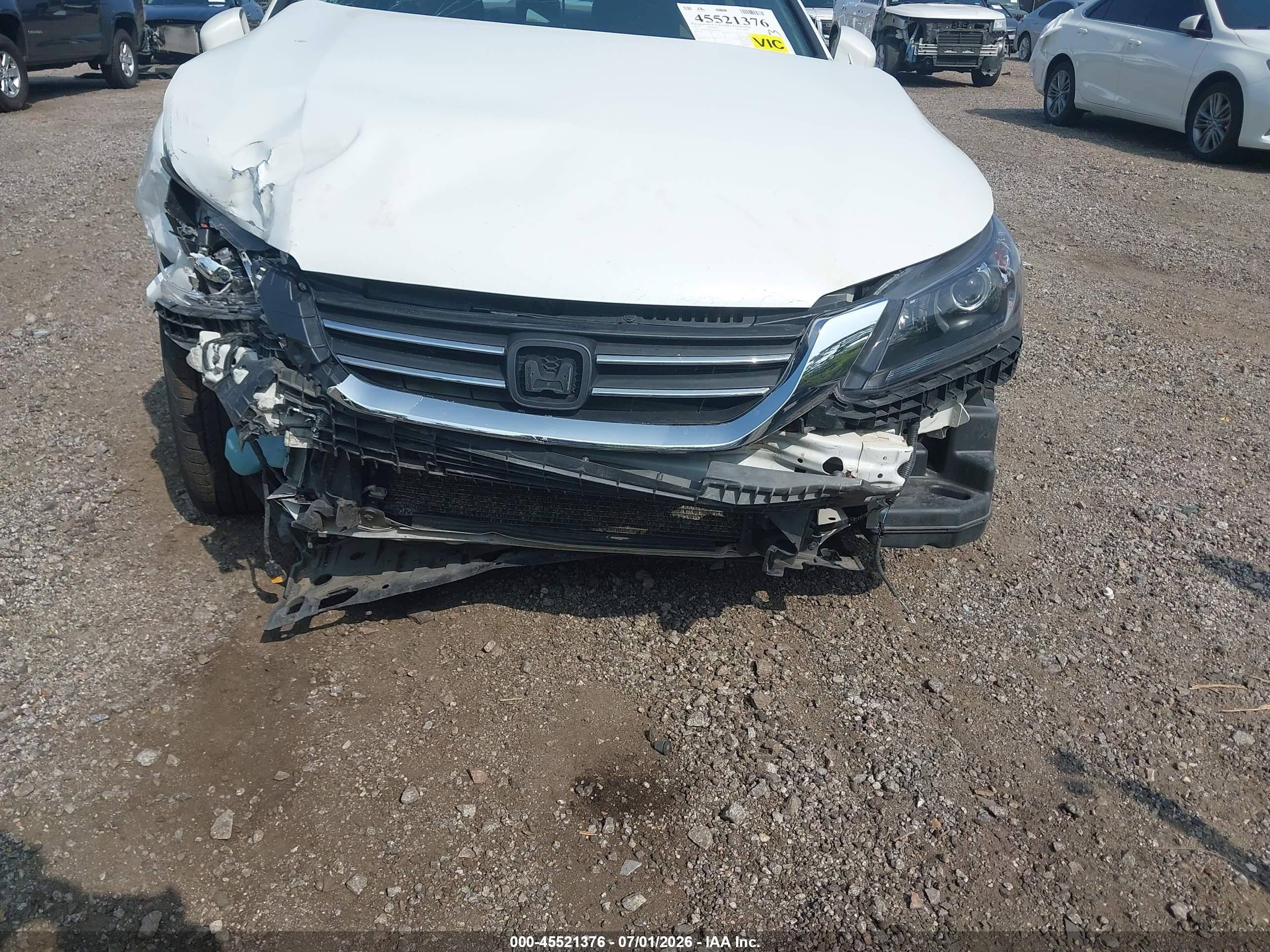 2015 Honda Accord Ex-l White vin: 1HGCR2F85FA062879