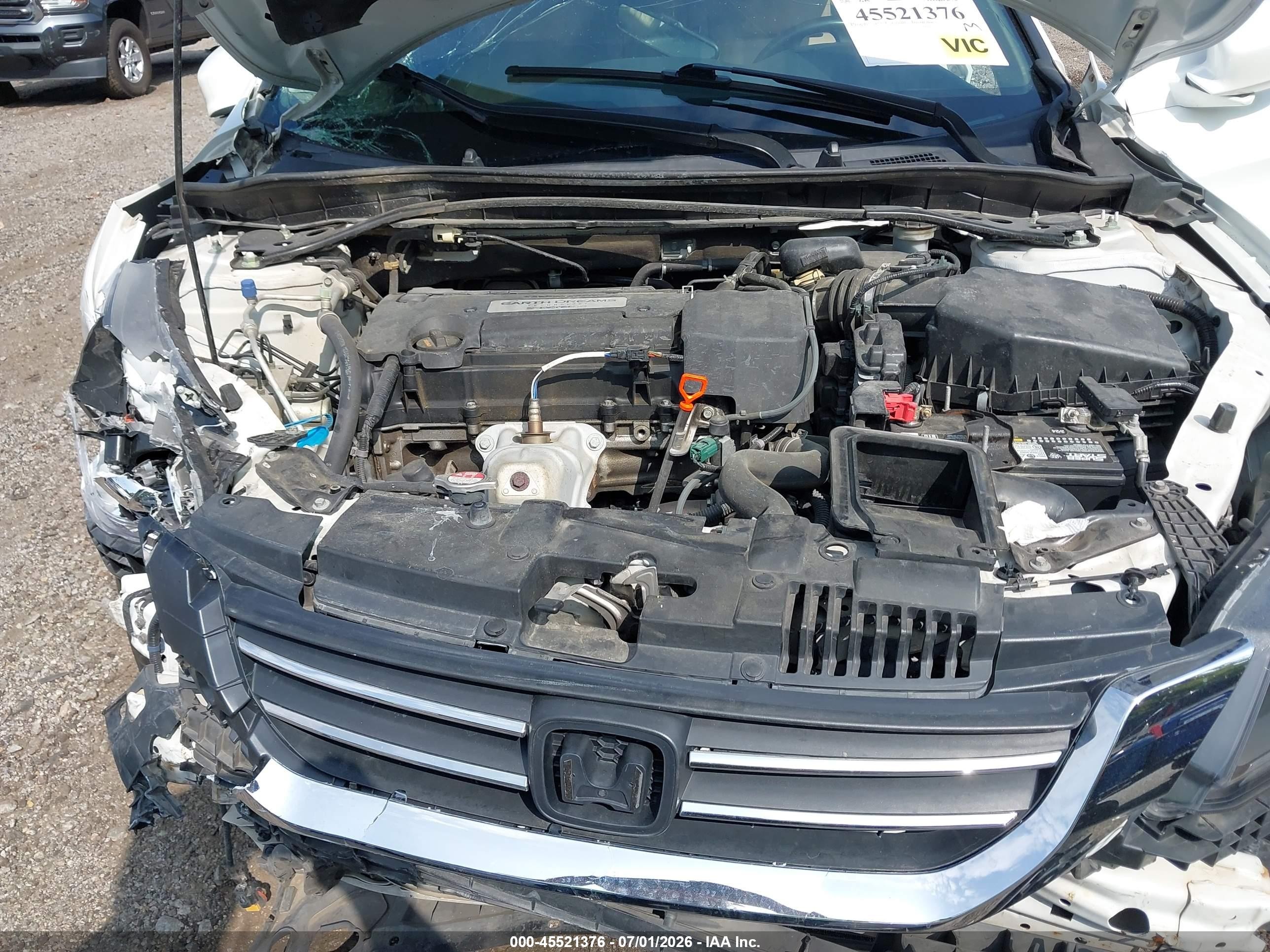 2015 Honda Accord Ex-l White vin: 1HGCR2F85FA062879