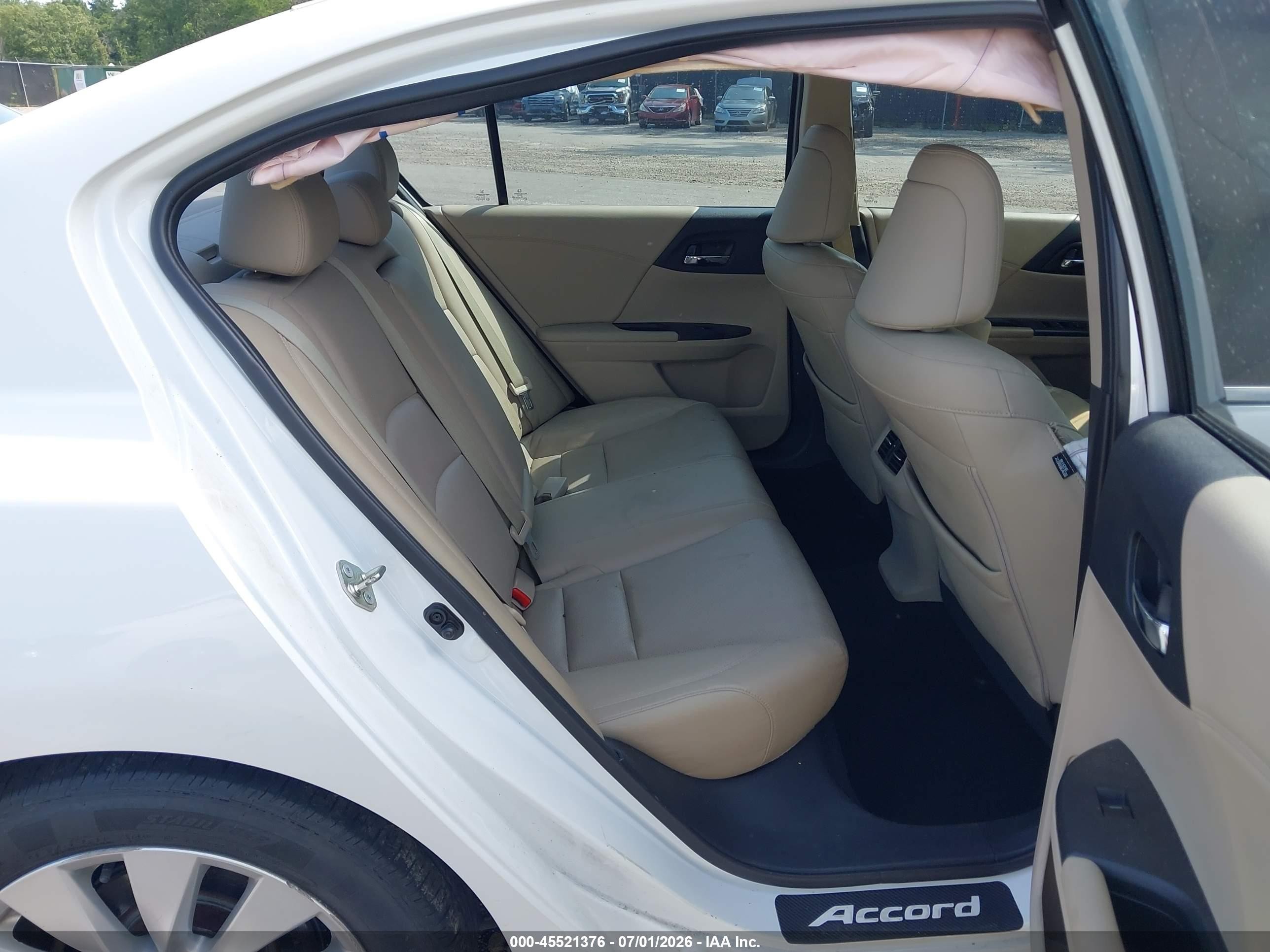 2015 Honda Accord Ex-l White vin: 1HGCR2F85FA062879