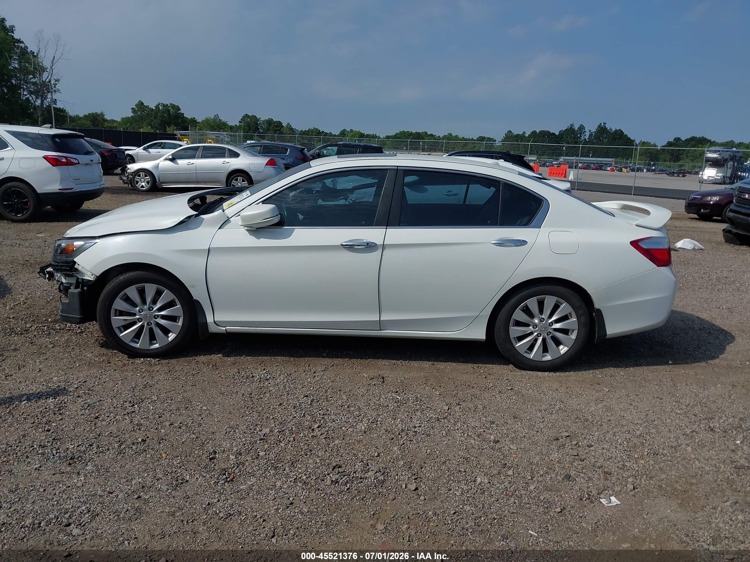 2015 Honda Accord Ex-l White vin: 1HGCR2F85FA062879