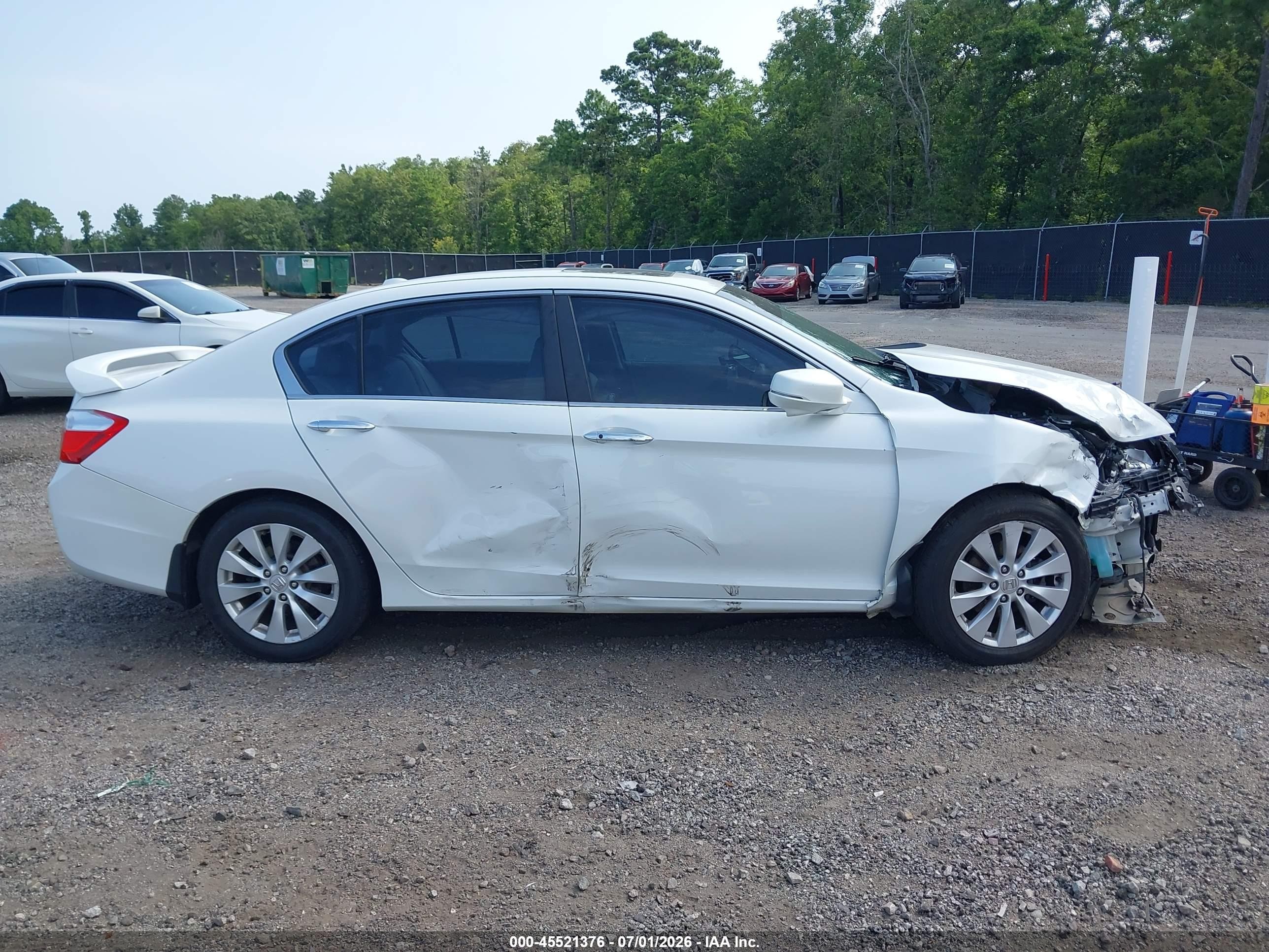 2015 Honda Accord Ex-l White vin: 1HGCR2F85FA062879