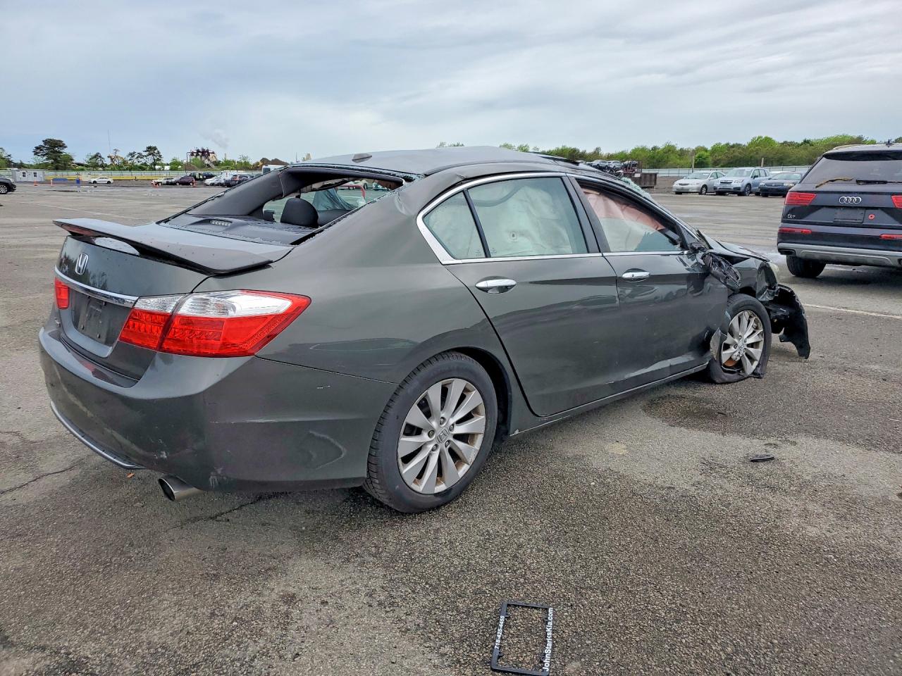 2015 Honda Accord Exl Gray vin: 1HGCR2F85FA063854