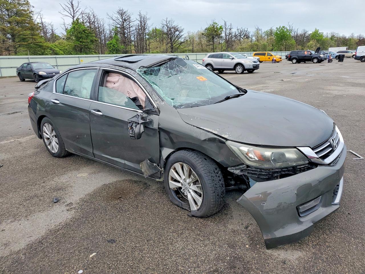 2015 Honda Accord Exl Gray vin: 1HGCR2F85FA063854