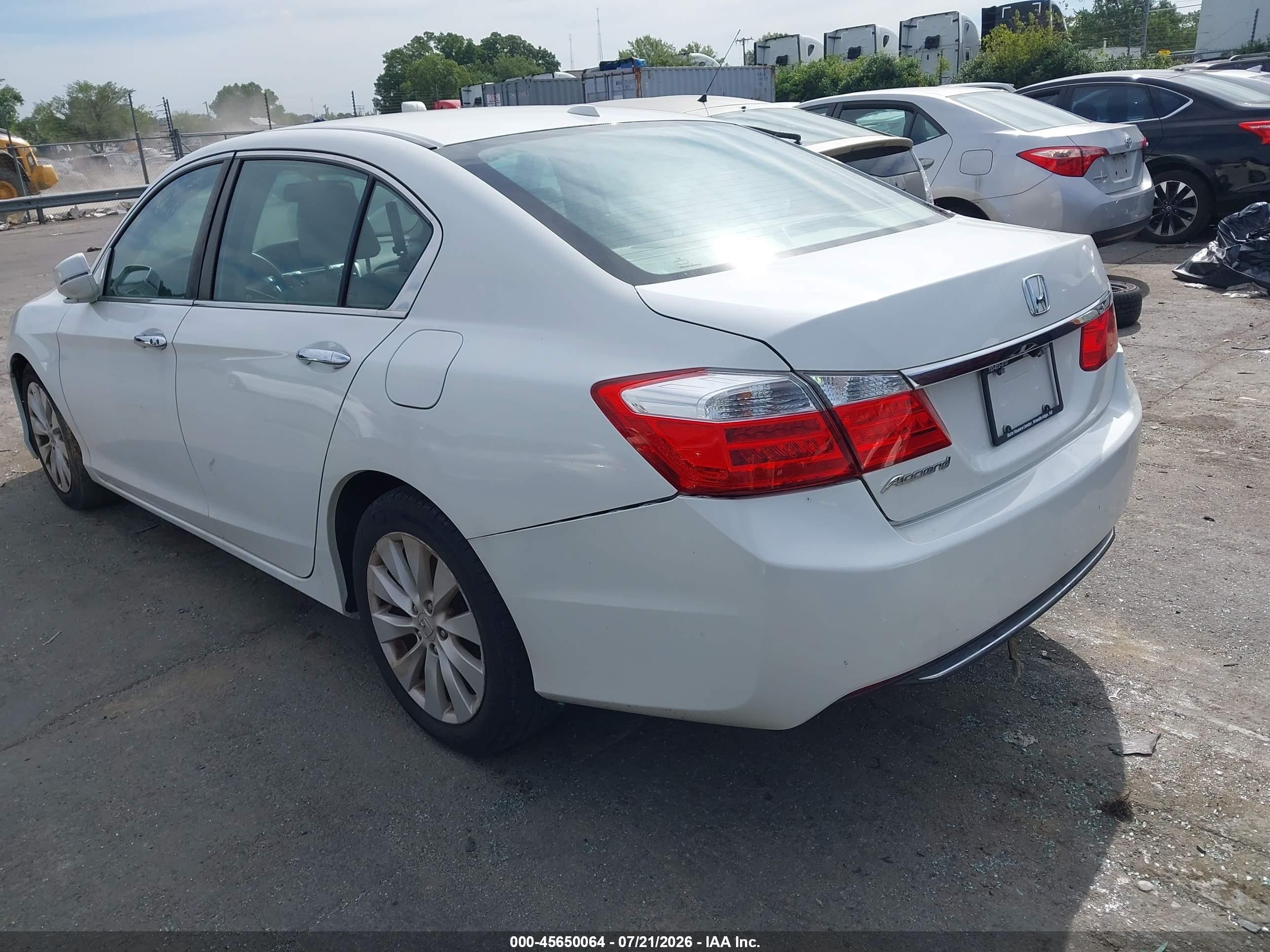 2015 Honda Accord Ex-l White vin: 1HGCR2F85FA065944
