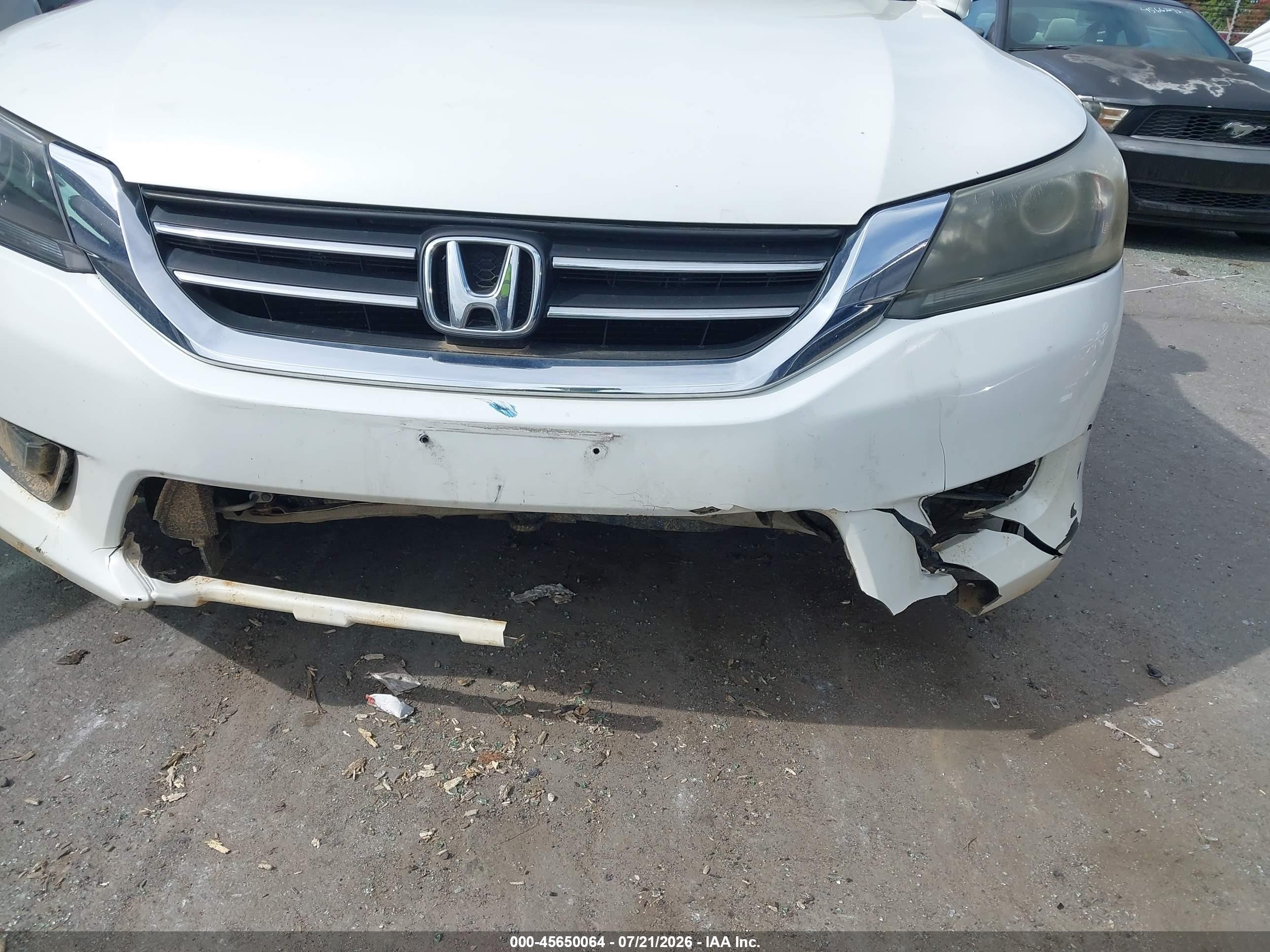2015 Honda Accord Ex-l White vin: 1HGCR2F85FA065944
