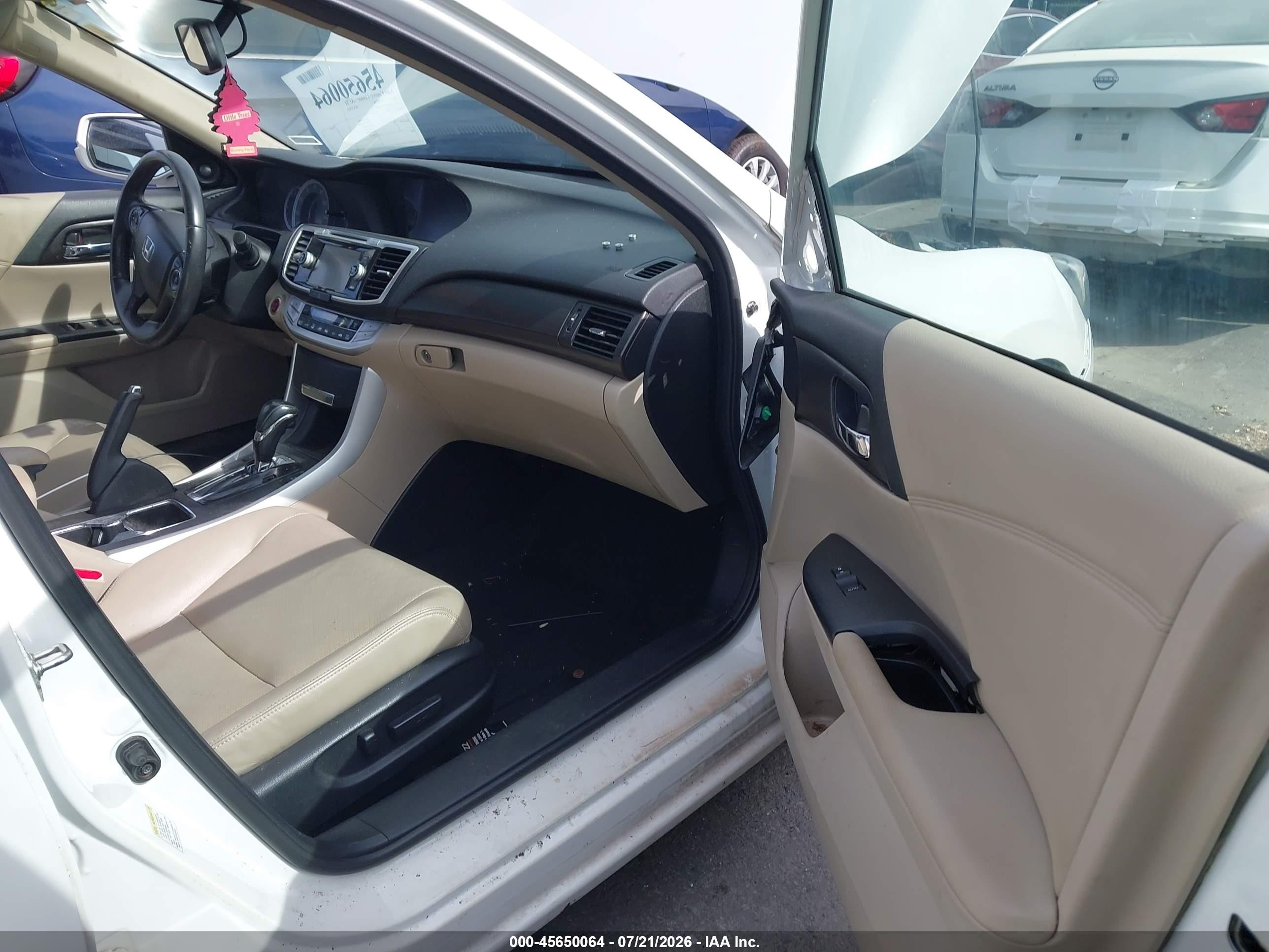2015 Honda Accord Ex-l White vin: 1HGCR2F85FA065944