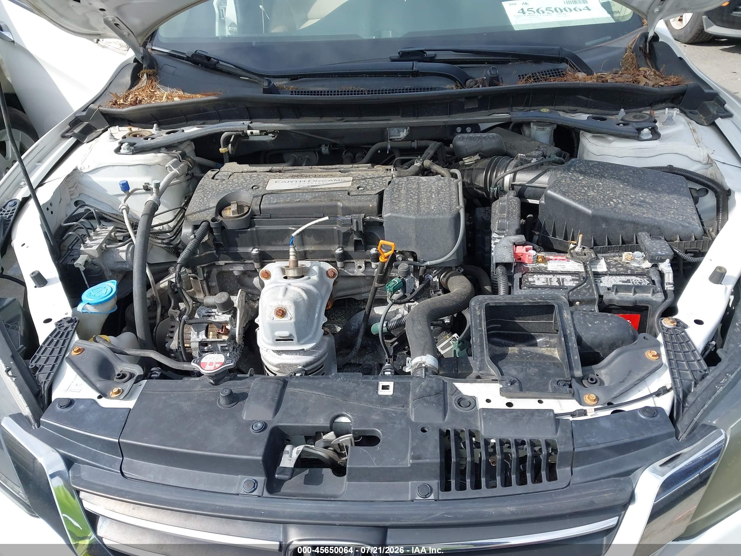 2015 Honda Accord Ex-l White vin: 1HGCR2F85FA065944