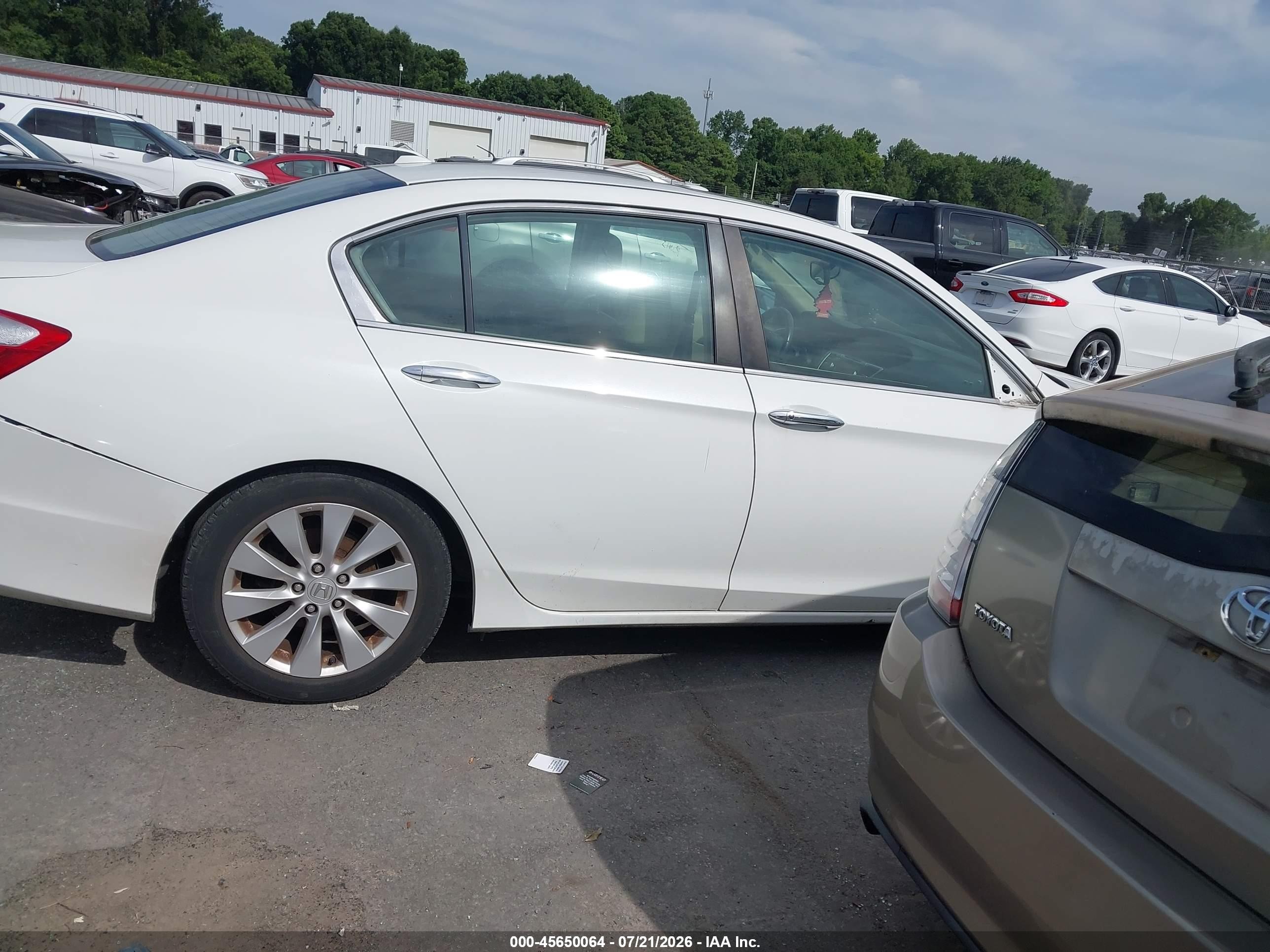 2015 Honda Accord Ex-l White vin: 1HGCR2F85FA065944
