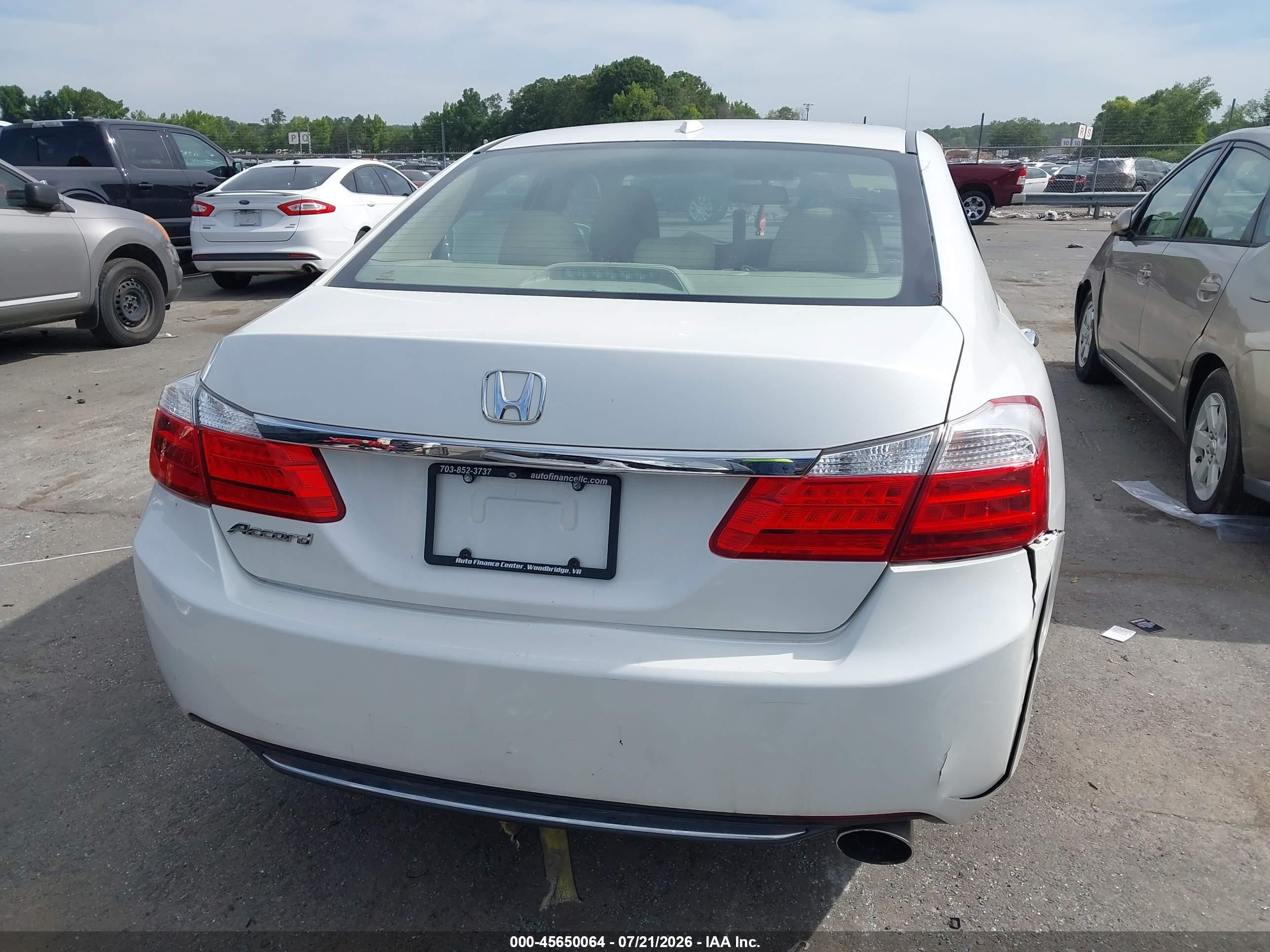 2015 Honda Accord Ex-l White vin: 1HGCR2F85FA065944