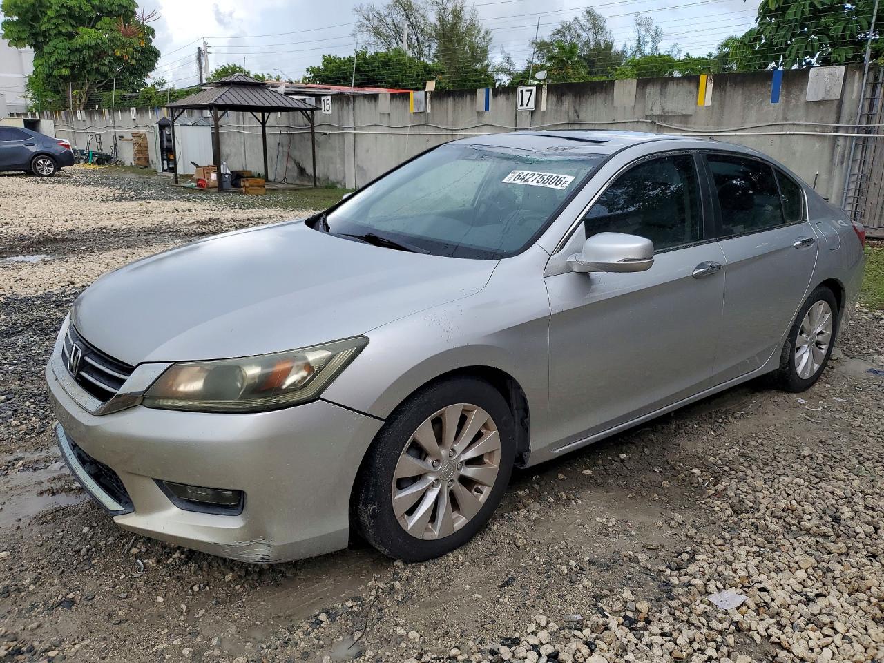2015 Honda Accord Exl Silver vin: 1HGCR2F85FA068701