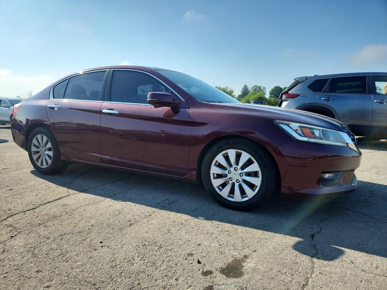 2015 Honda Accord Exl Maroon vin: 1HGCR2F85FA075051