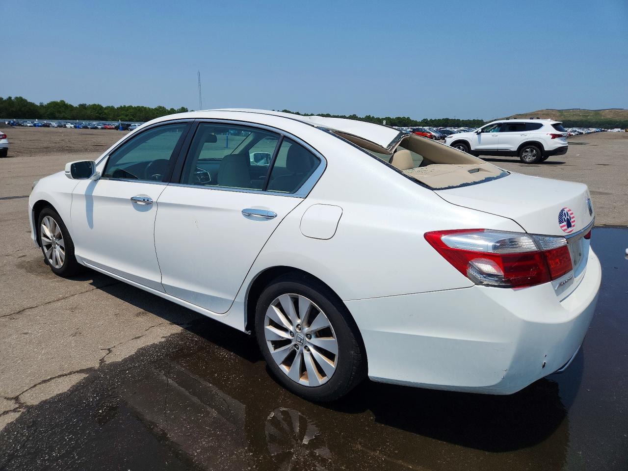 2015 Honda Accord Exl White vin: 1HGCR2F85FA090410