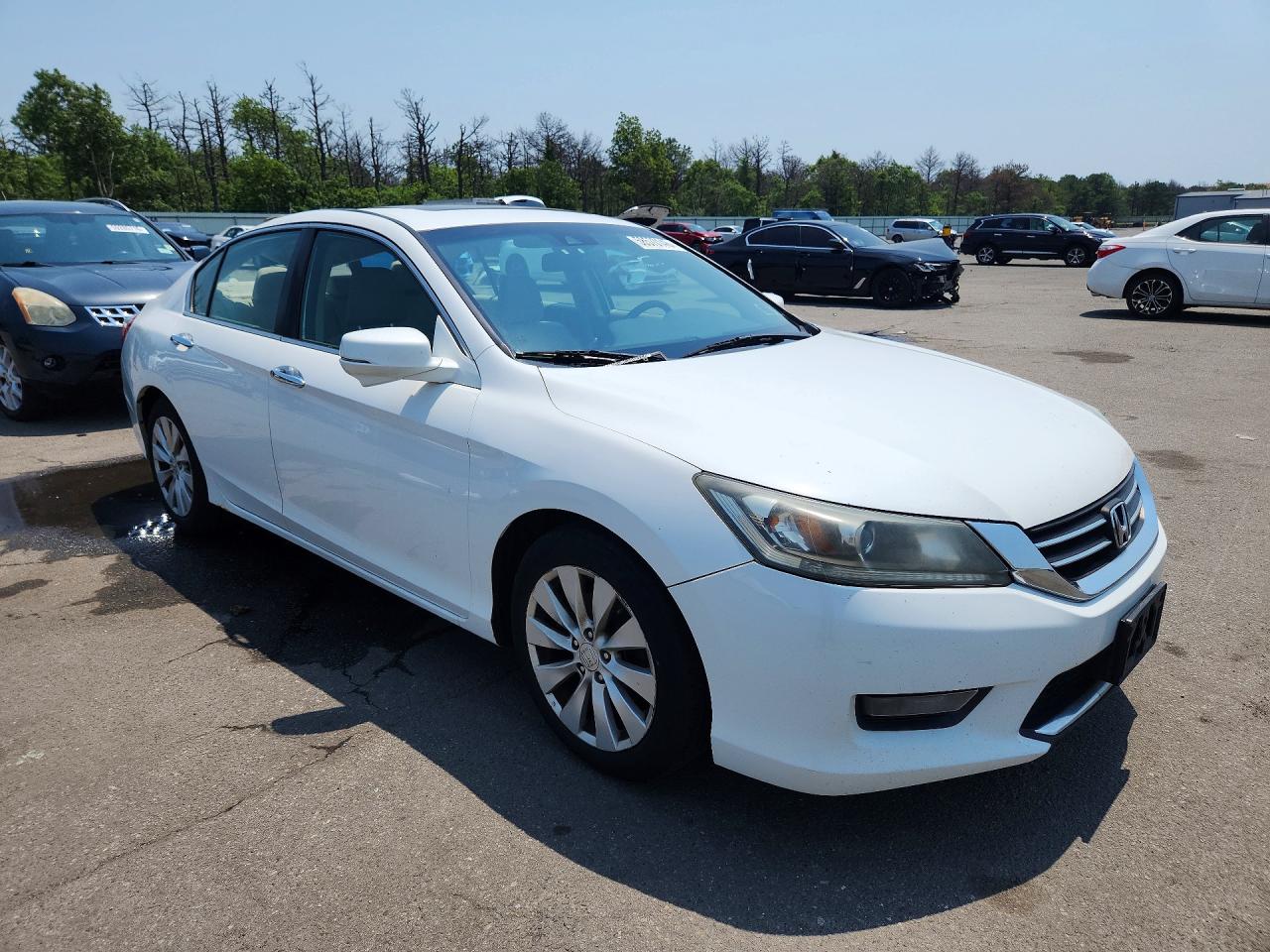 2015 Honda Accord Exl White vin: 1HGCR2F85FA090410