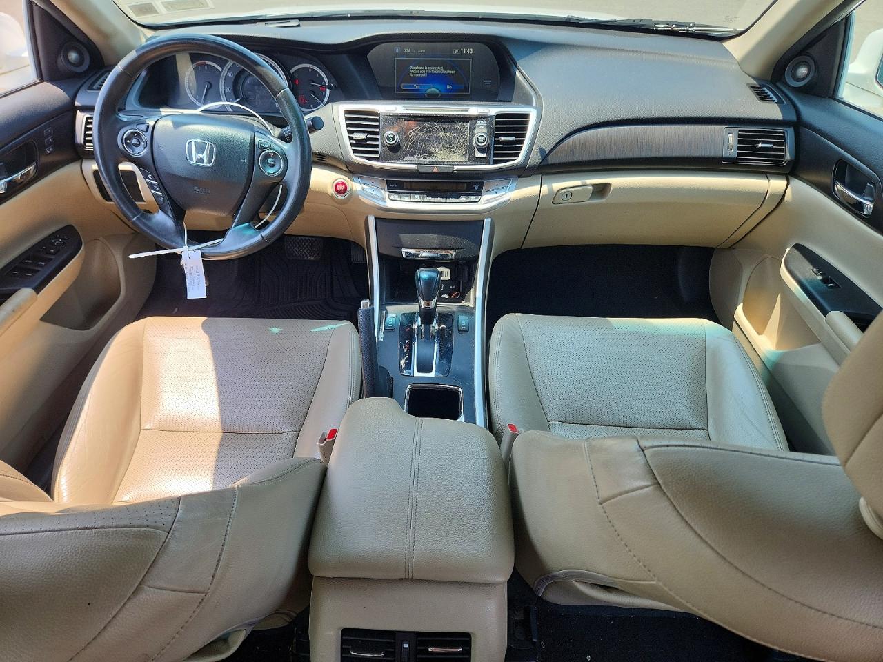 2015 Honda Accord Exl White vin: 1HGCR2F85FA090410