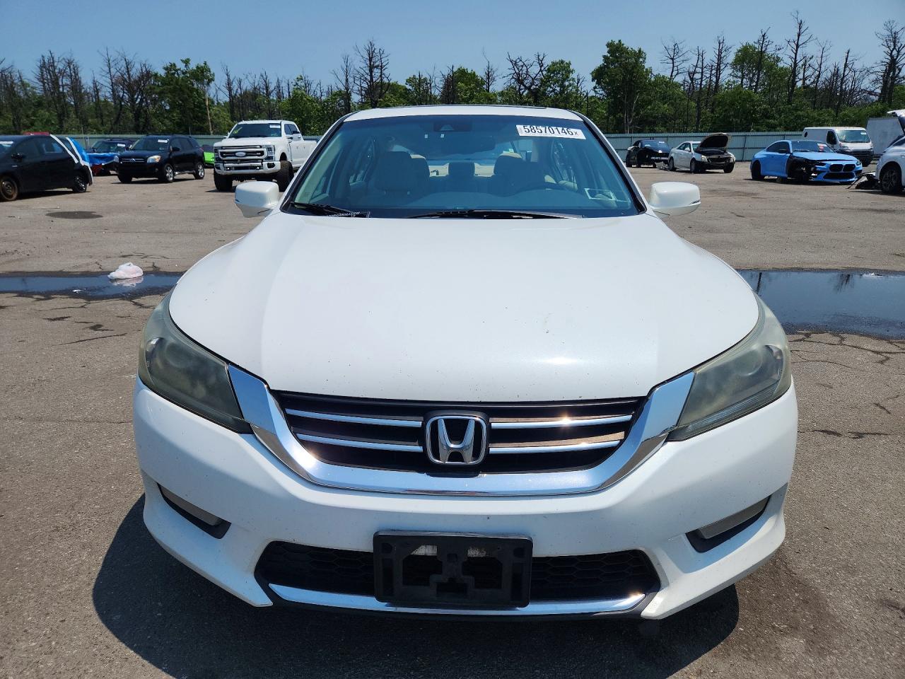 2015 Honda Accord Exl White vin: 1HGCR2F85FA090410