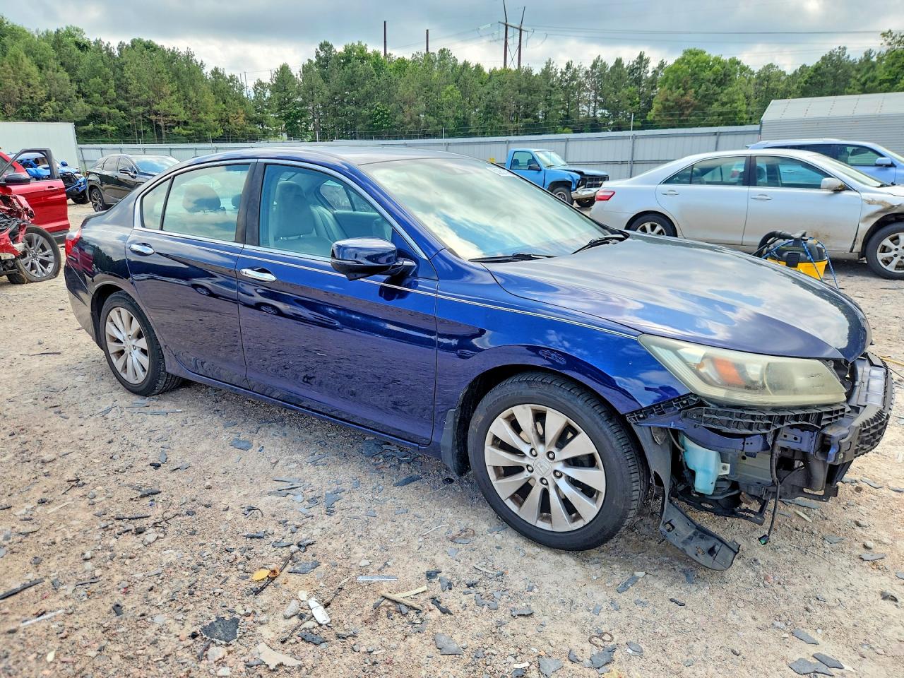 2015 Honda Accord Exl Синий vin: 1HGCR2F85FA100918