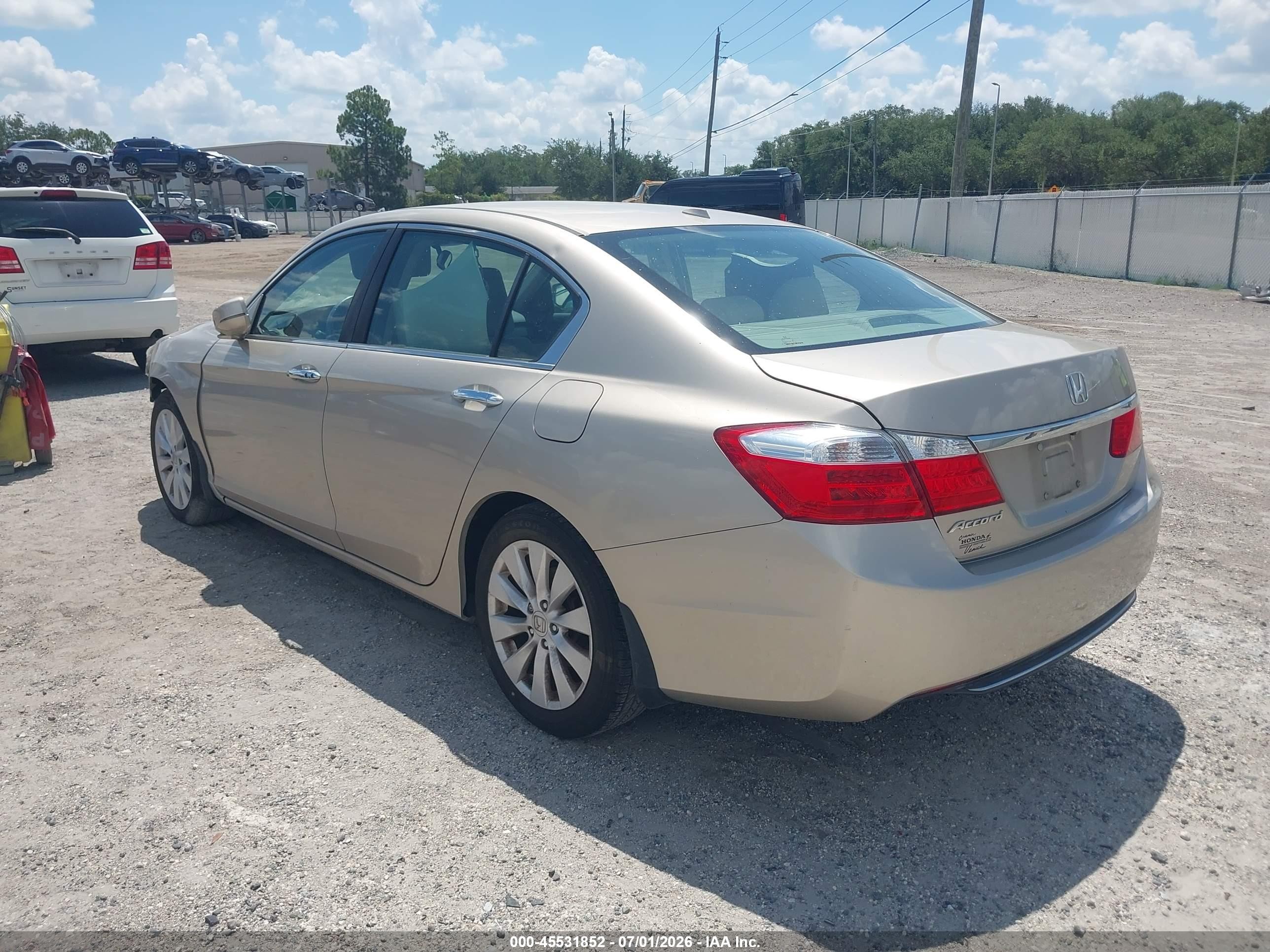 2015 Honda Accord Ex-l Золотой vin: 1HGCR2F85FA139248