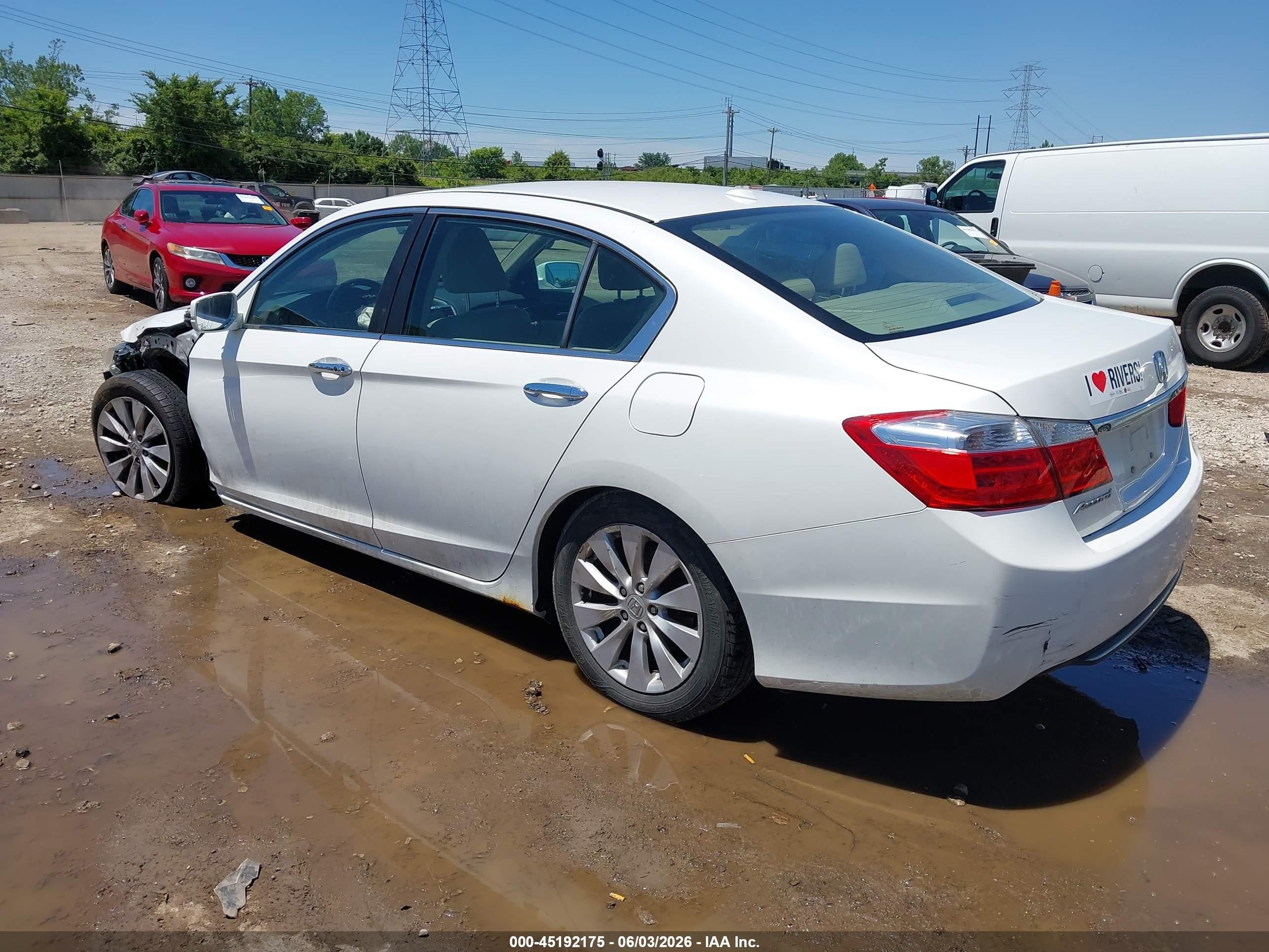 2015 Honda Accord Ex-l Белый vin: 1HGCR2F85FA233646