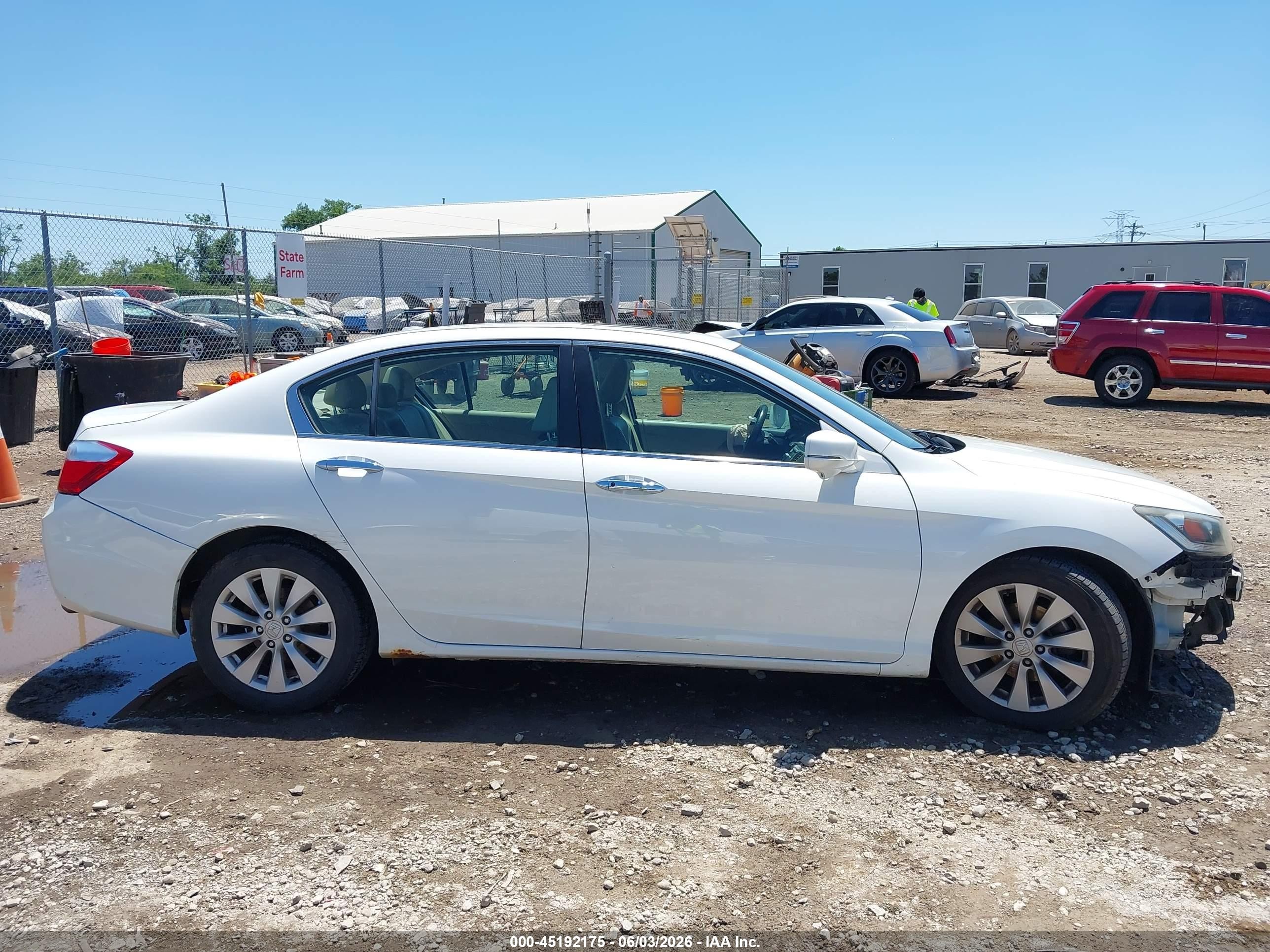 2015 Honda Accord Ex-l Белый vin: 1HGCR2F85FA233646