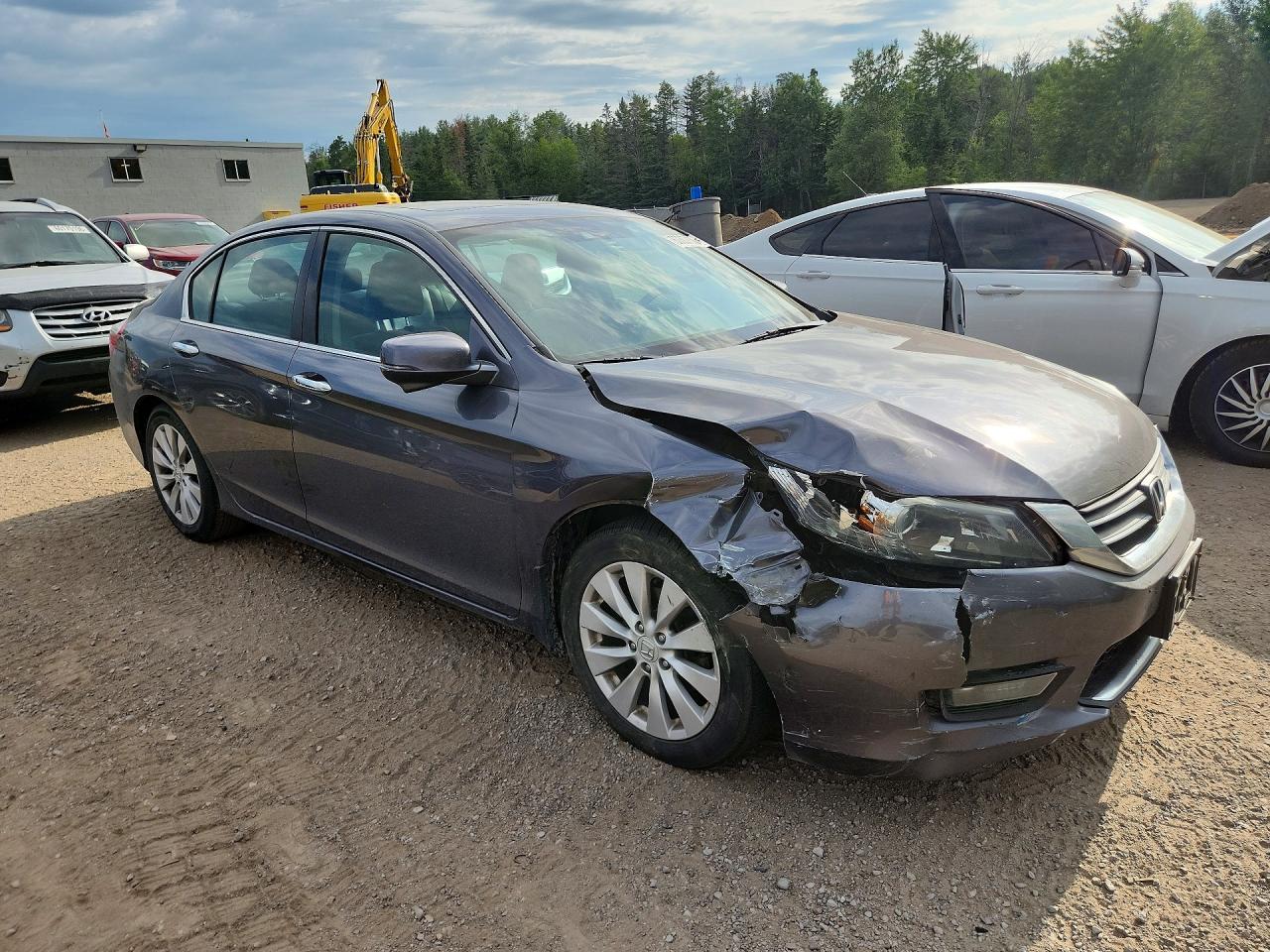 2015 Honda Accord Exl Gray vin: 1HGCR2F85FA802866