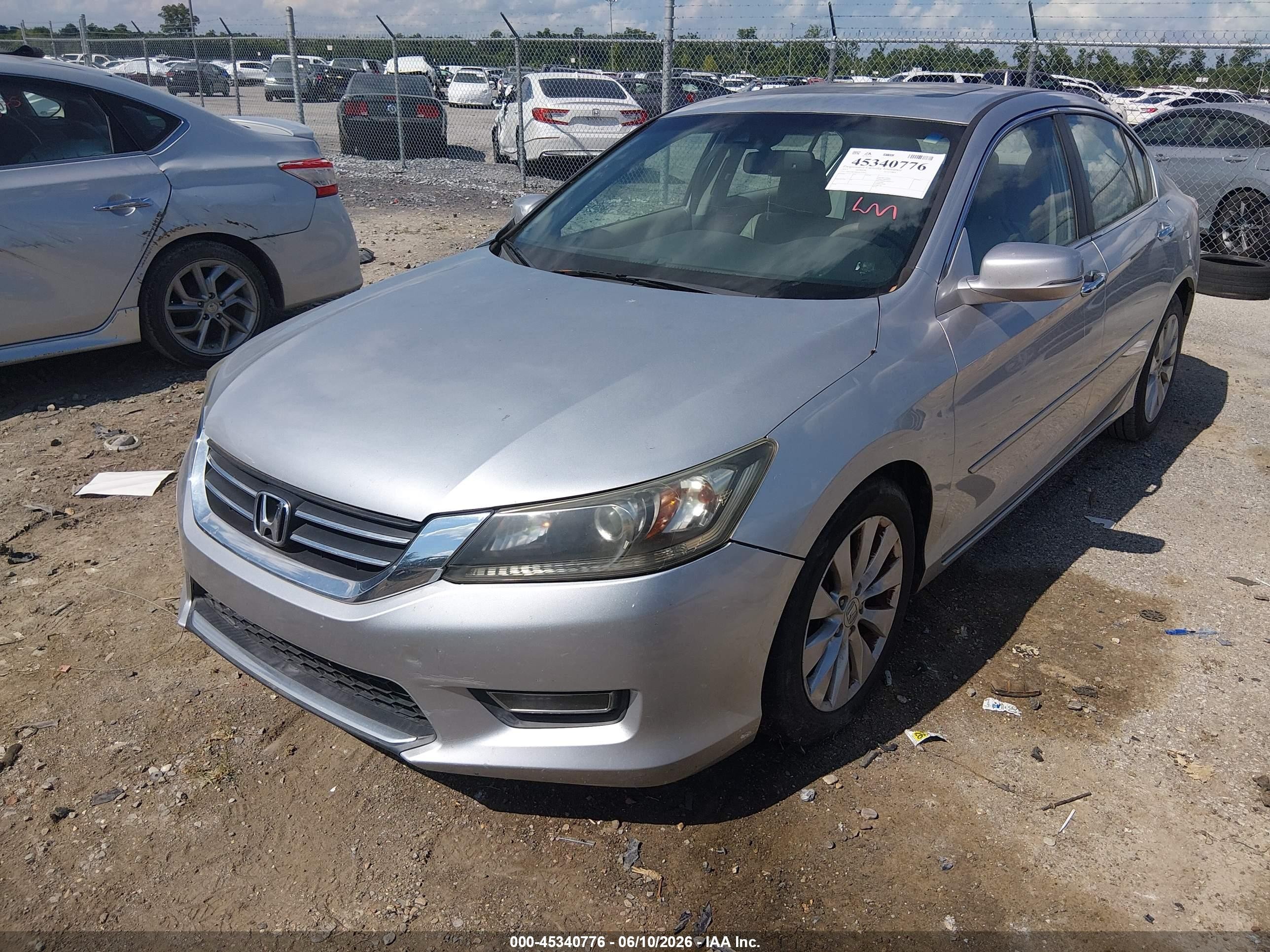 2013 Honda Accord Ex-l Silver vin: 1HGCR2F86DA007922