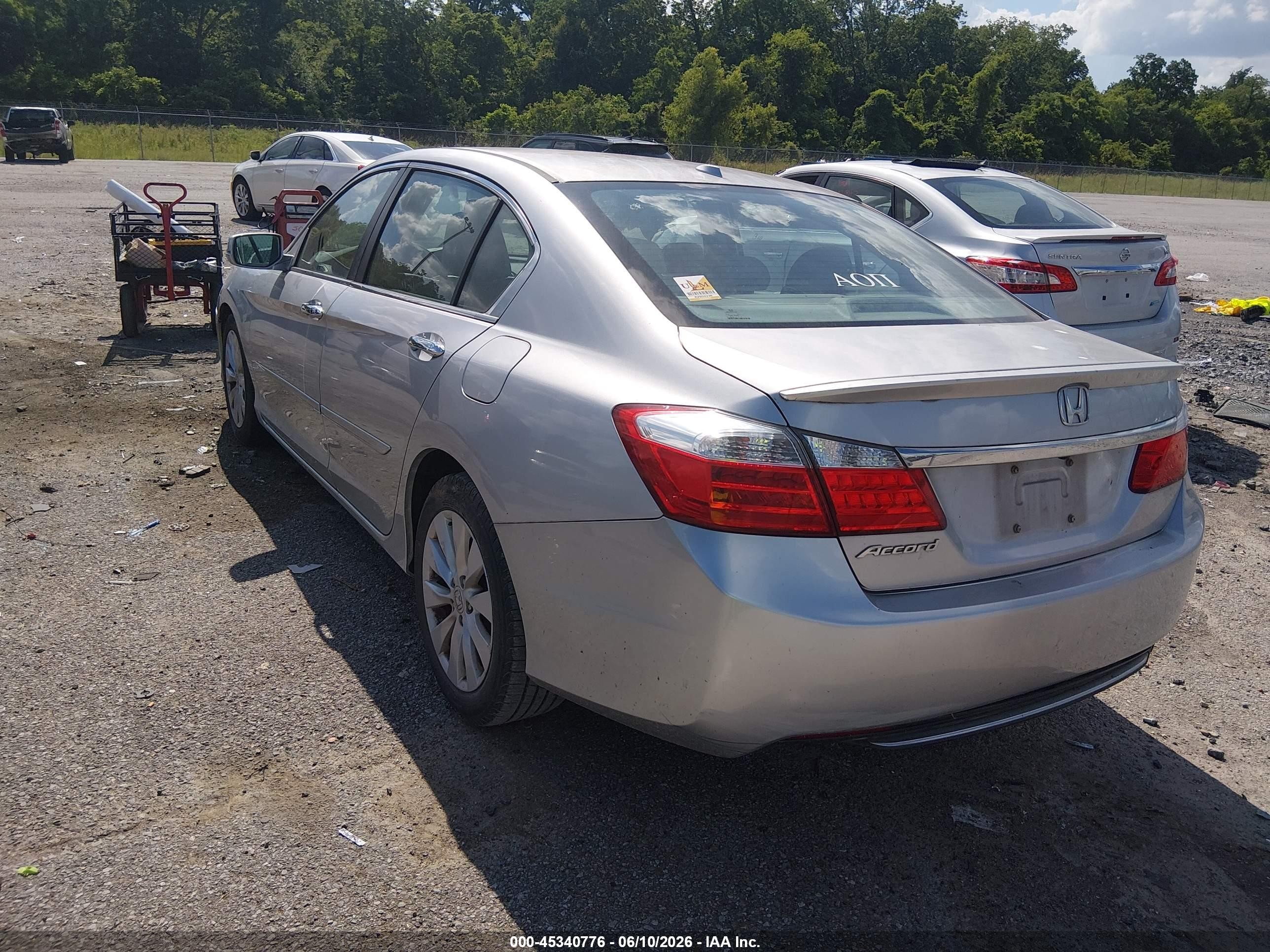 2013 Honda Accord Ex-l Silver vin: 1HGCR2F86DA007922