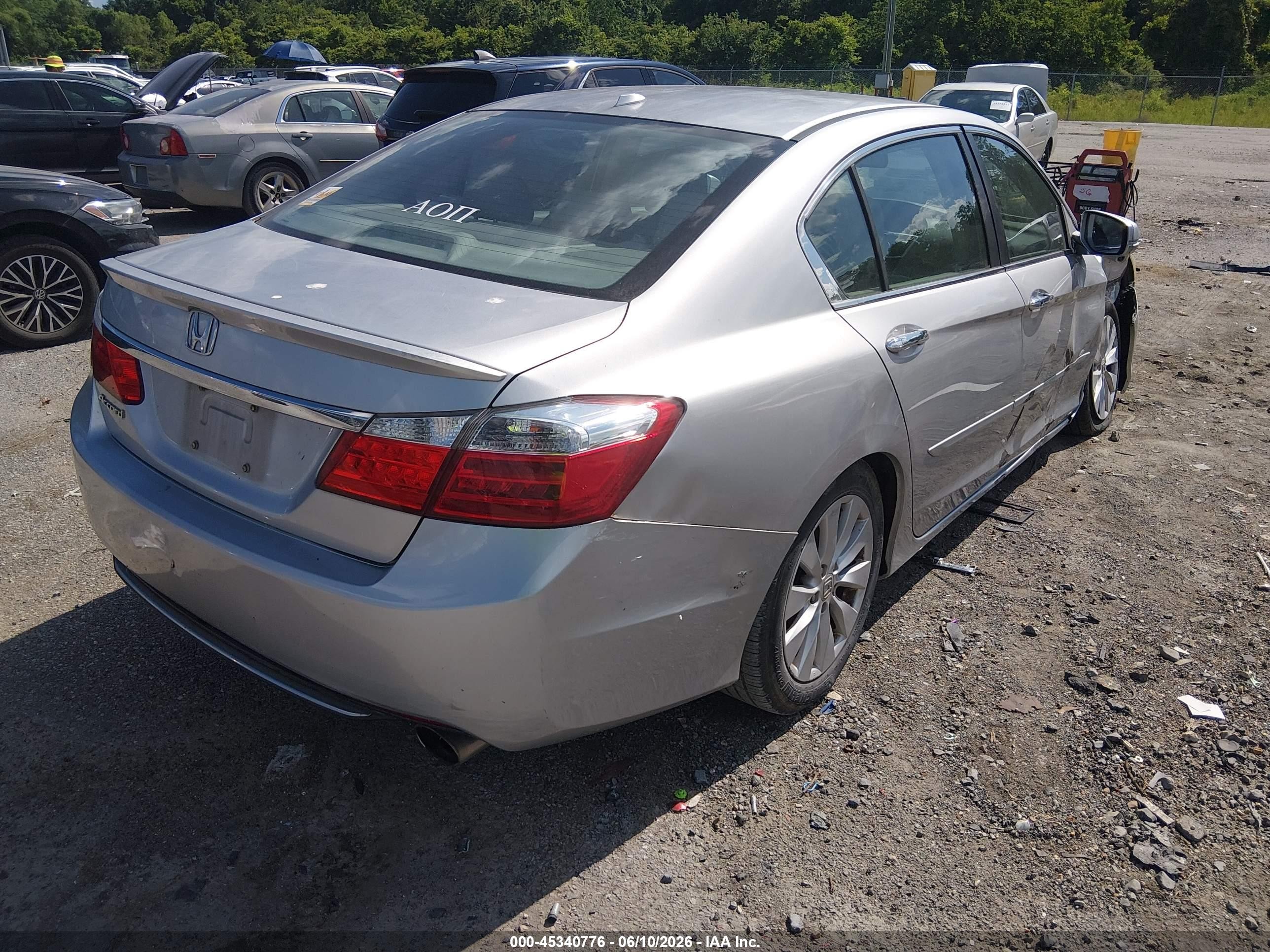 2013 Honda Accord Ex-l Silver vin: 1HGCR2F86DA007922