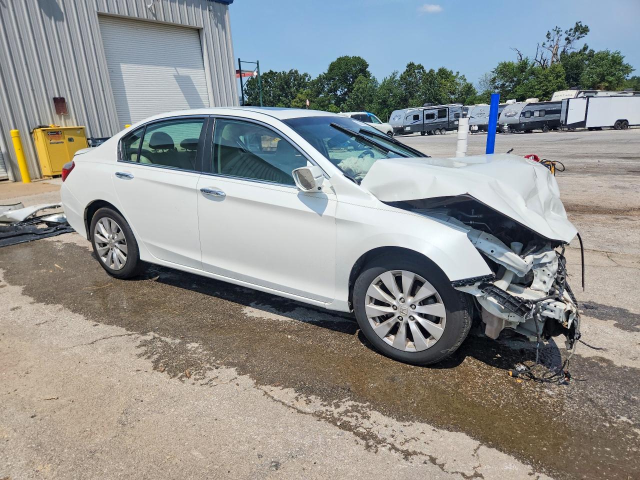 2013 Honda Accord Exl White vin: 1HGCR2F86DA039026
