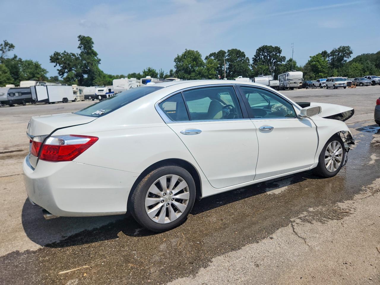 2013 Honda Accord Exl White vin: 1HGCR2F86DA039026