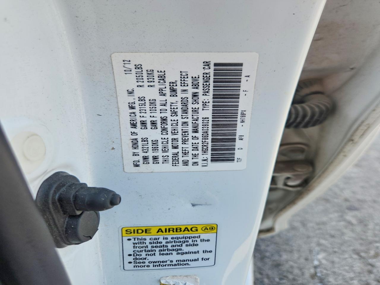 2013 Honda Accord Exl White vin: 1HGCR2F86DA039026