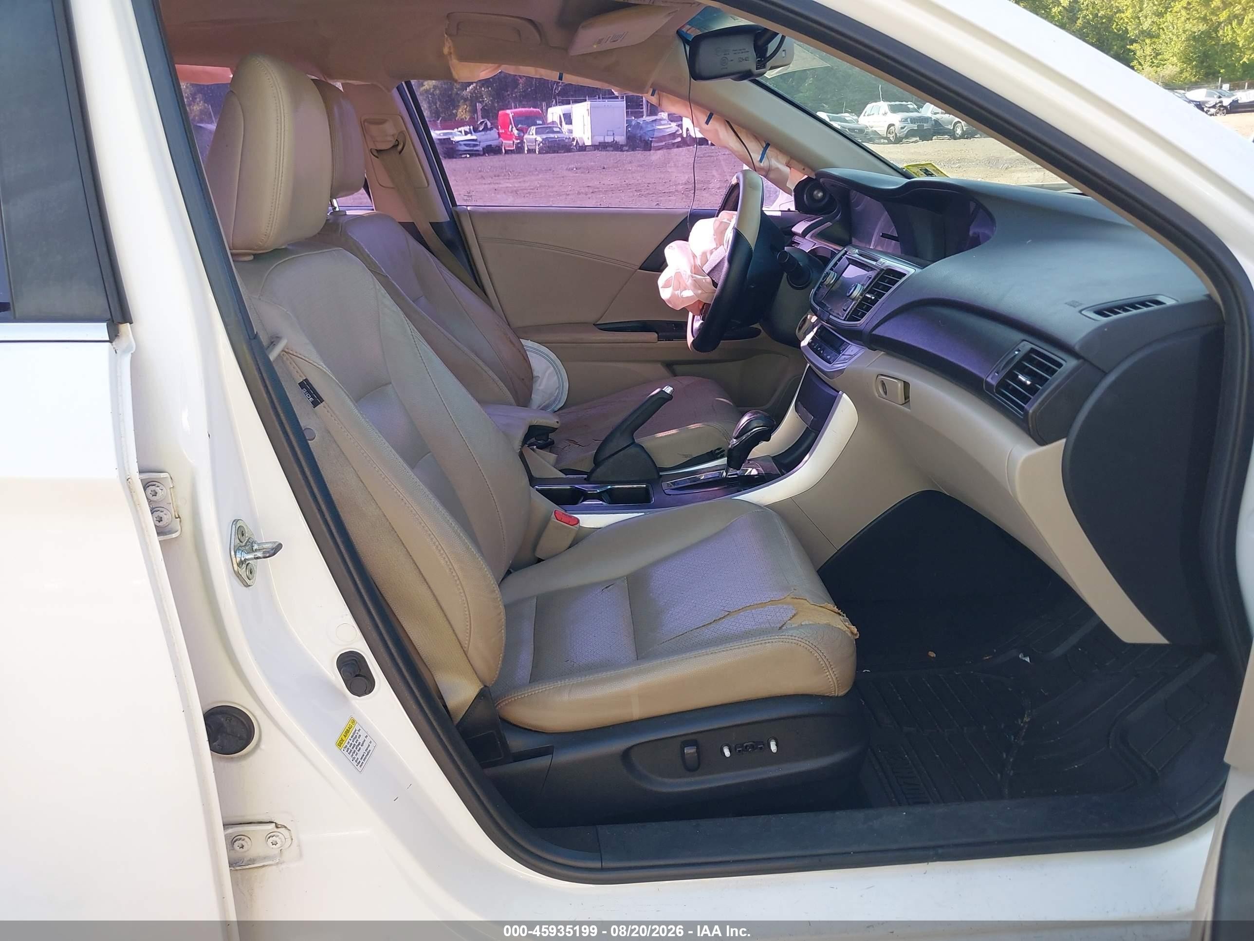2013 Honda Accord Ex-l White vin: 1HGCR2F86DA058045