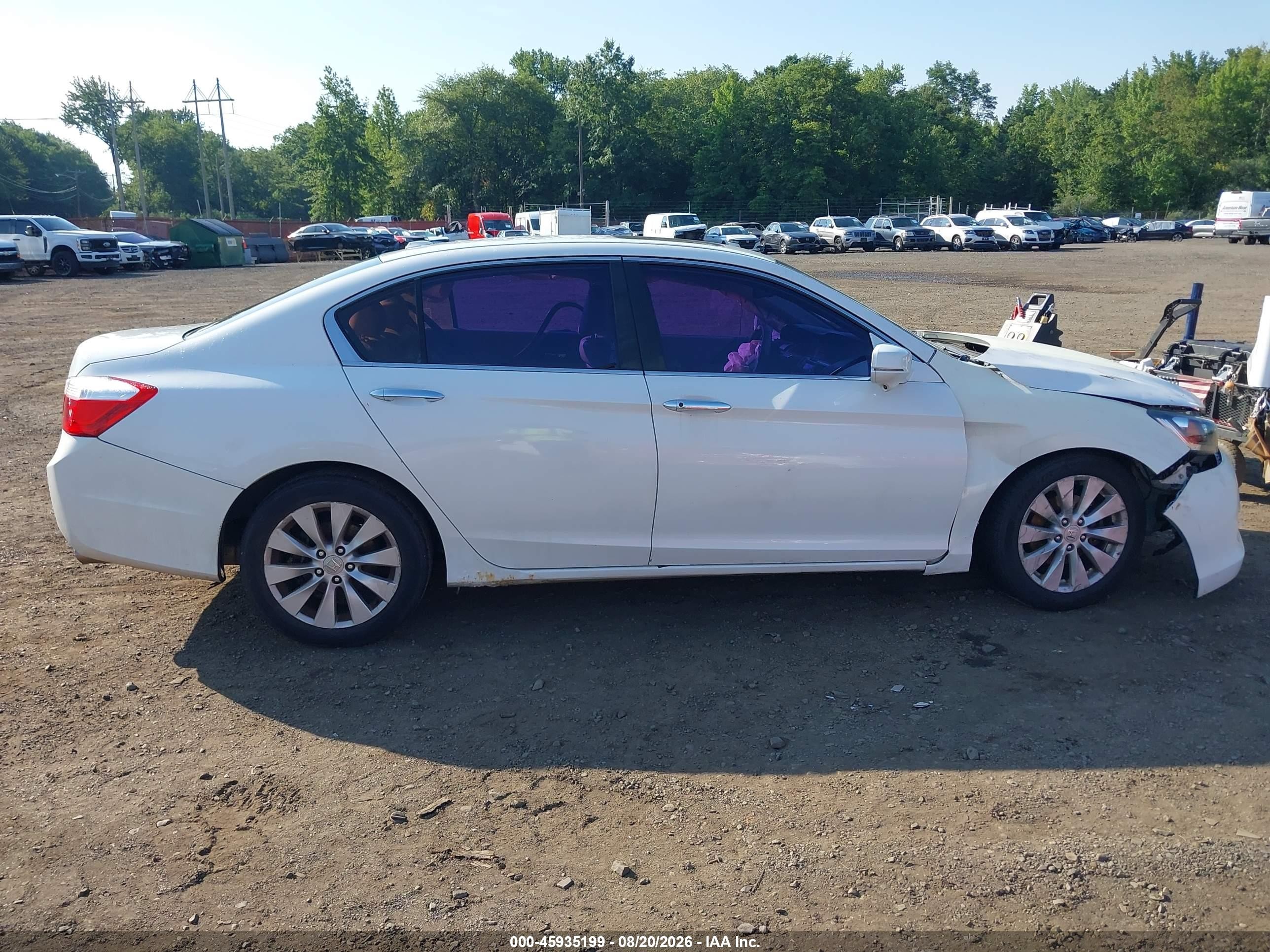 2013 Honda Accord Ex-l White vin: 1HGCR2F86DA058045