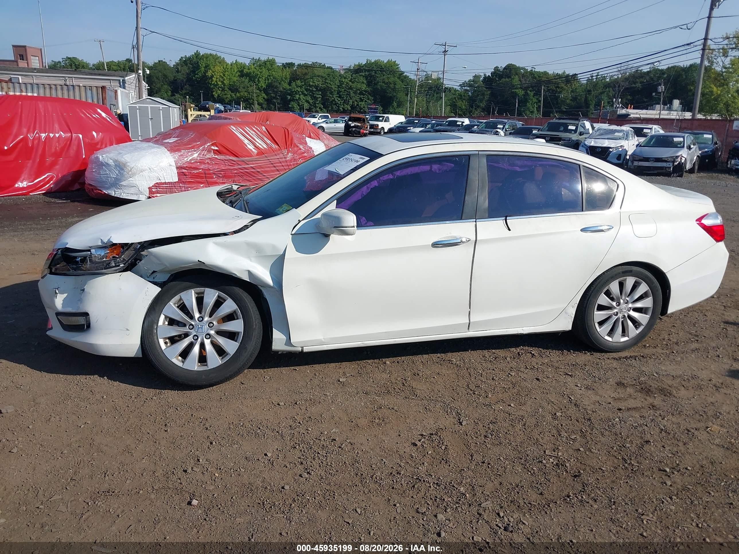 2013 Honda Accord Ex-l White vin: 1HGCR2F86DA058045