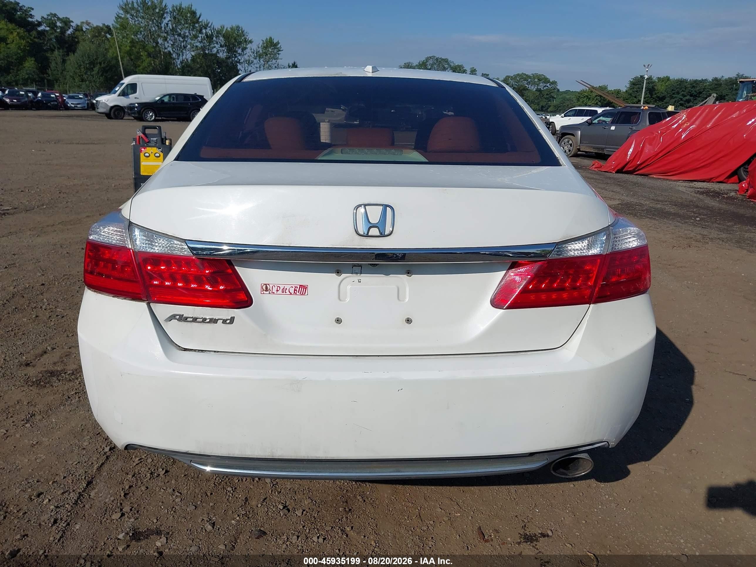 2013 Honda Accord Ex-l White vin: 1HGCR2F86DA058045