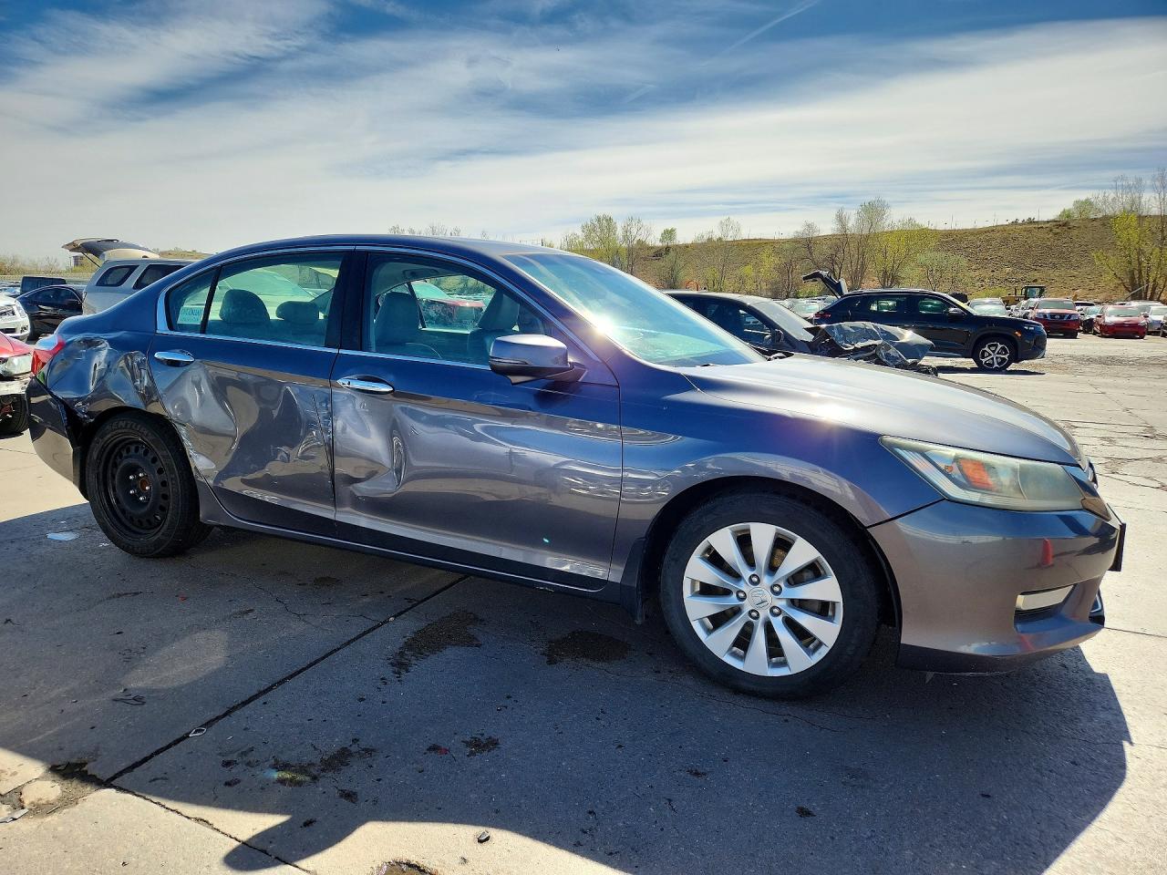 2013 Honda Accord Exl Серый vin: 1HGCR2F86DA063276