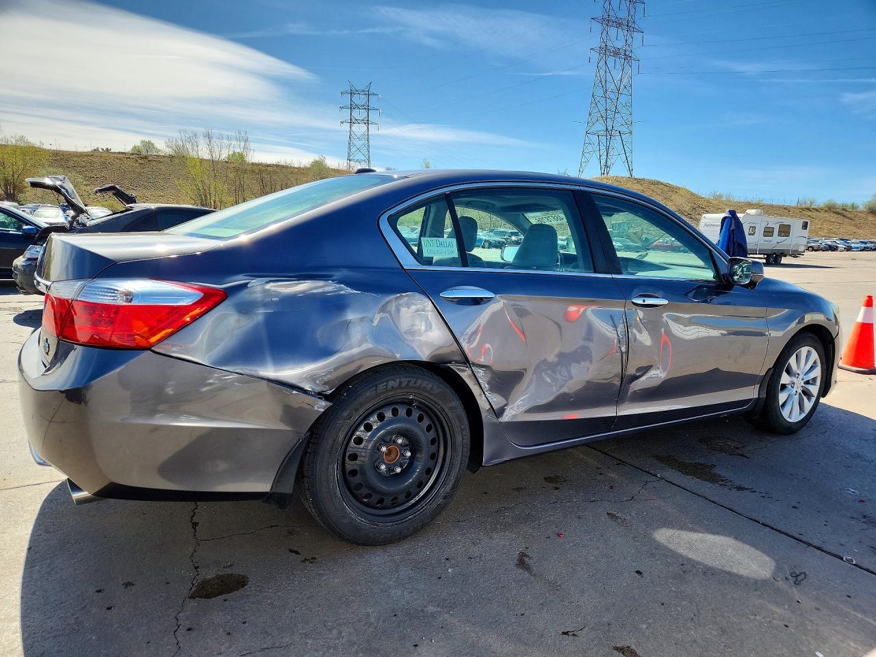2013 Honda Accord Exl Серый vin: 1HGCR2F86DA063276