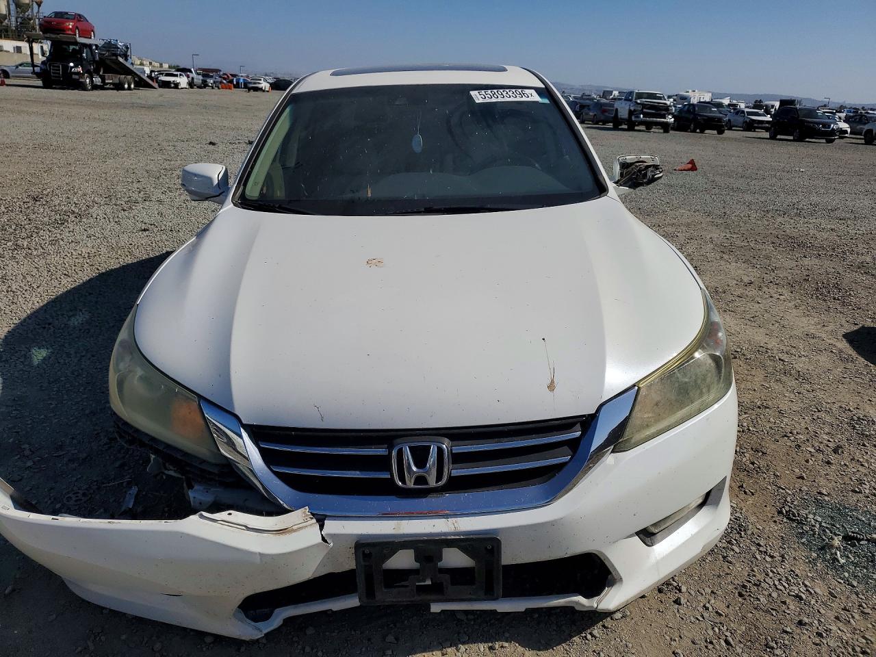 2013 Honda Accord Exl White vin: 1HGCR2F86DA075802