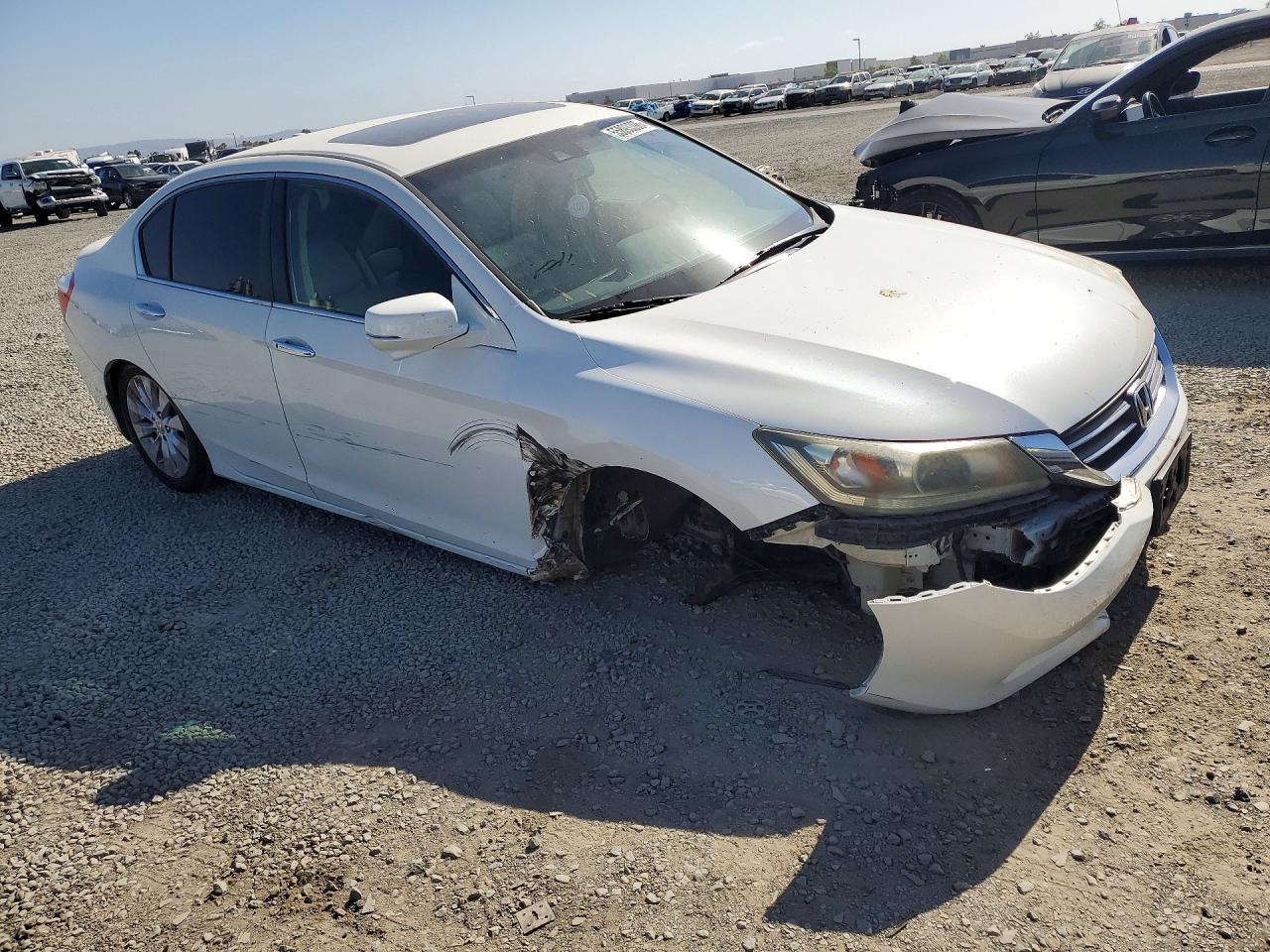 2013 Honda Accord Exl White vin: 1HGCR2F86DA075802