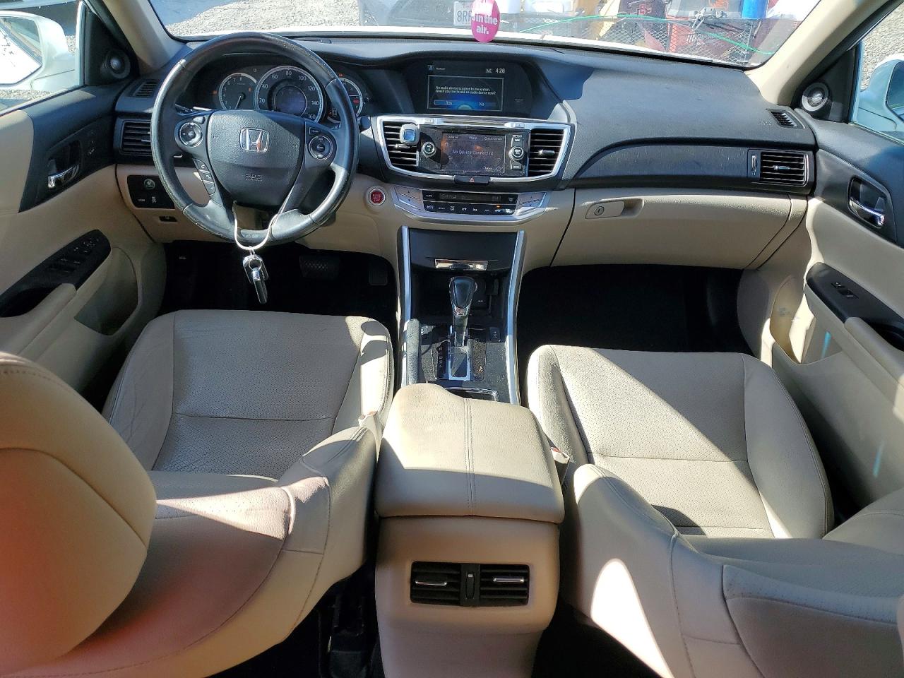 2013 Honda Accord Exl White vin: 1HGCR2F86DA075802
