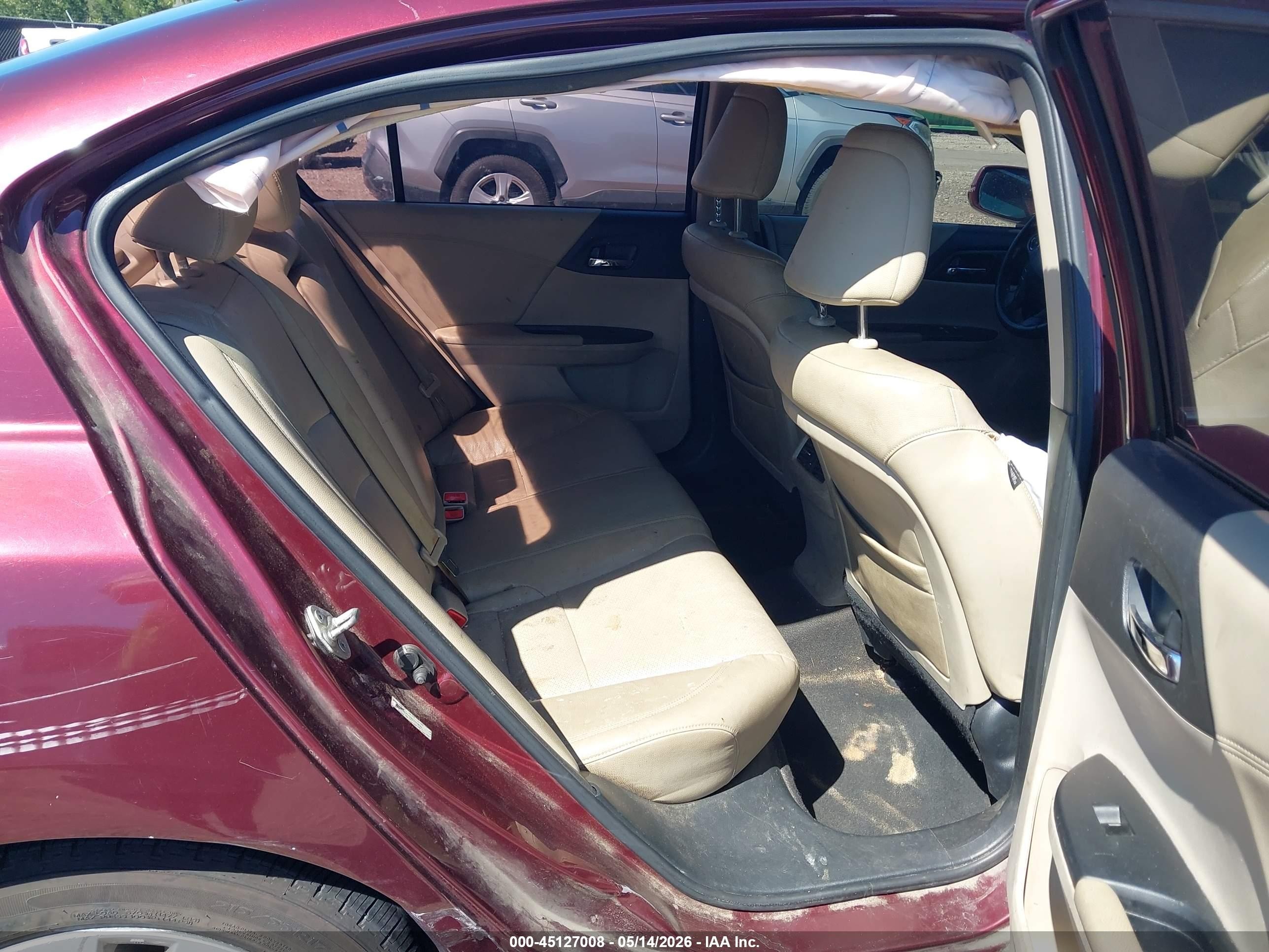 2013 Honda Accord Ex-l Red vin: 1HGCR2F86DA121693