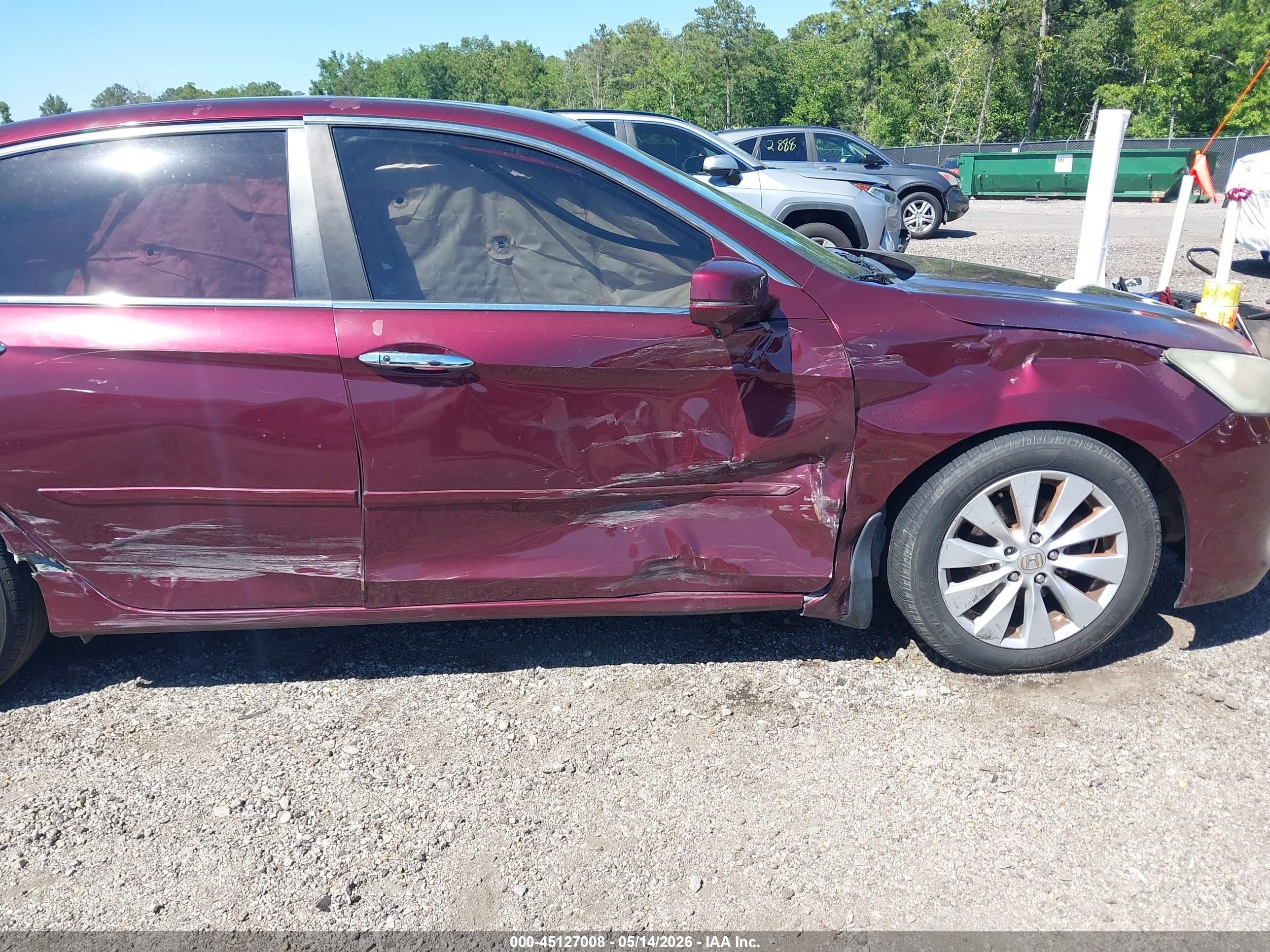 2013 Honda Accord Ex-l Red vin: 1HGCR2F86DA121693
