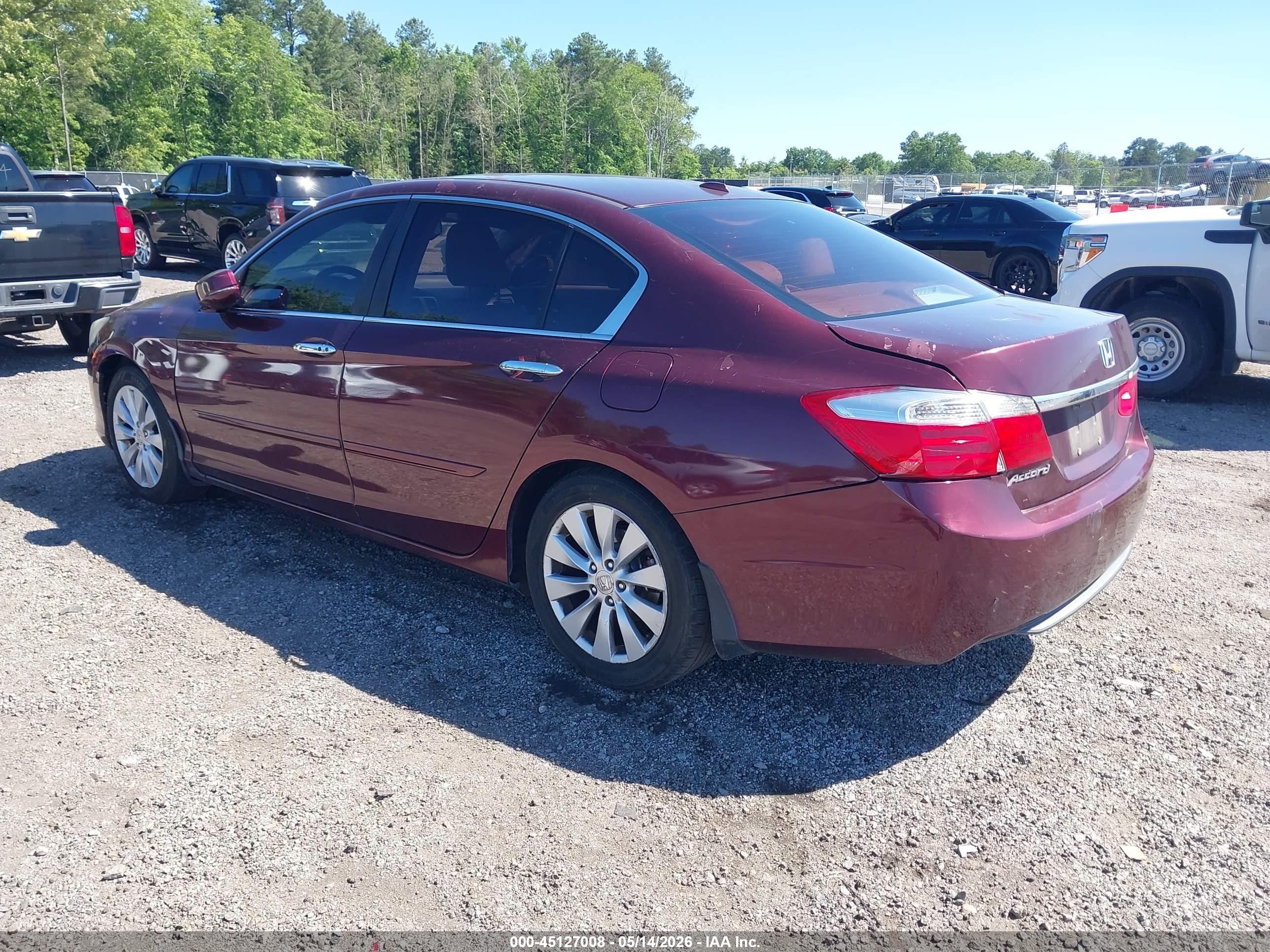 2013 Honda Accord Ex-l Red vin: 1HGCR2F86DA121693